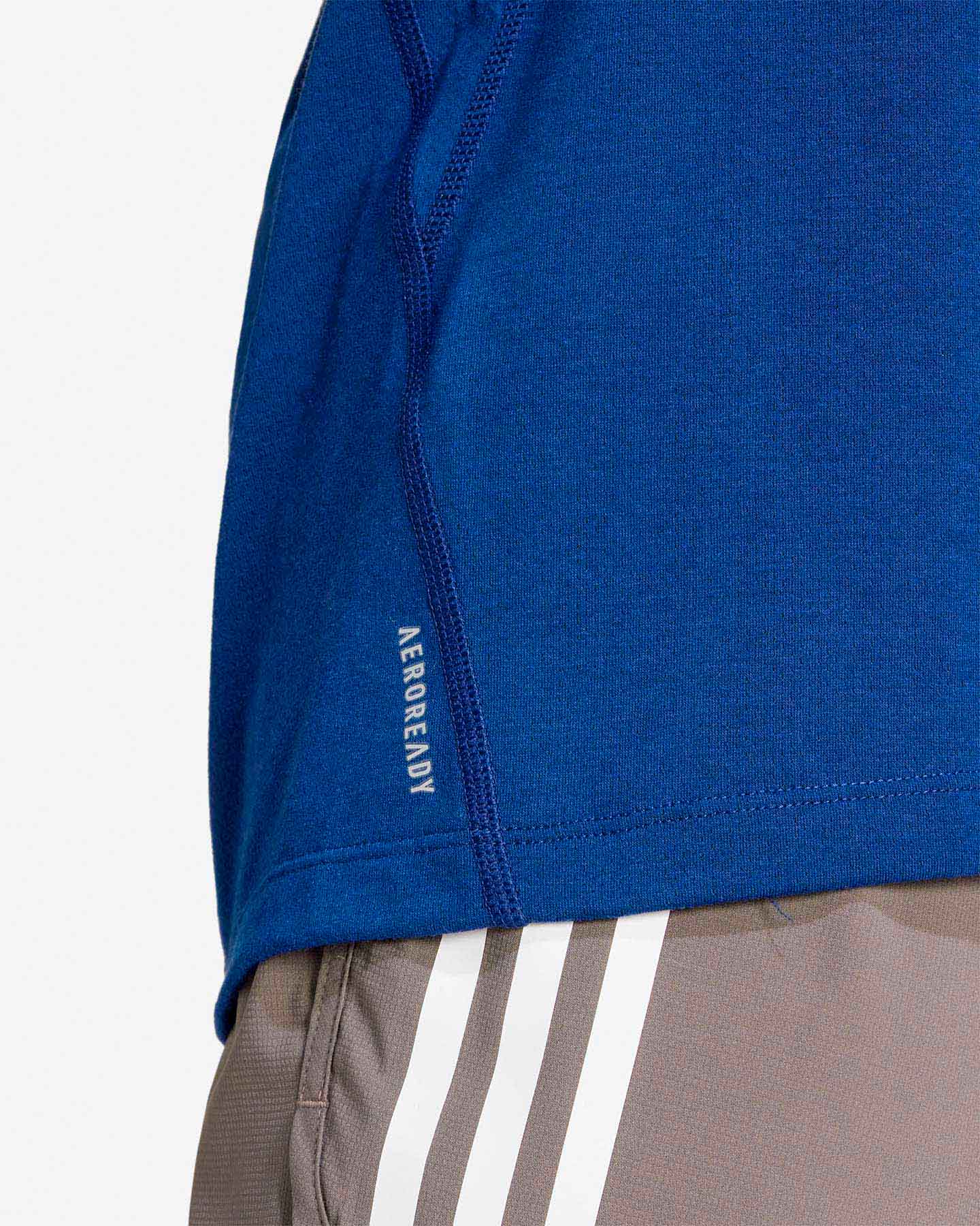 T-shirt running ADIDAS OTR E 3STRIPES M - Blu - 4 | Cisalfa Sport