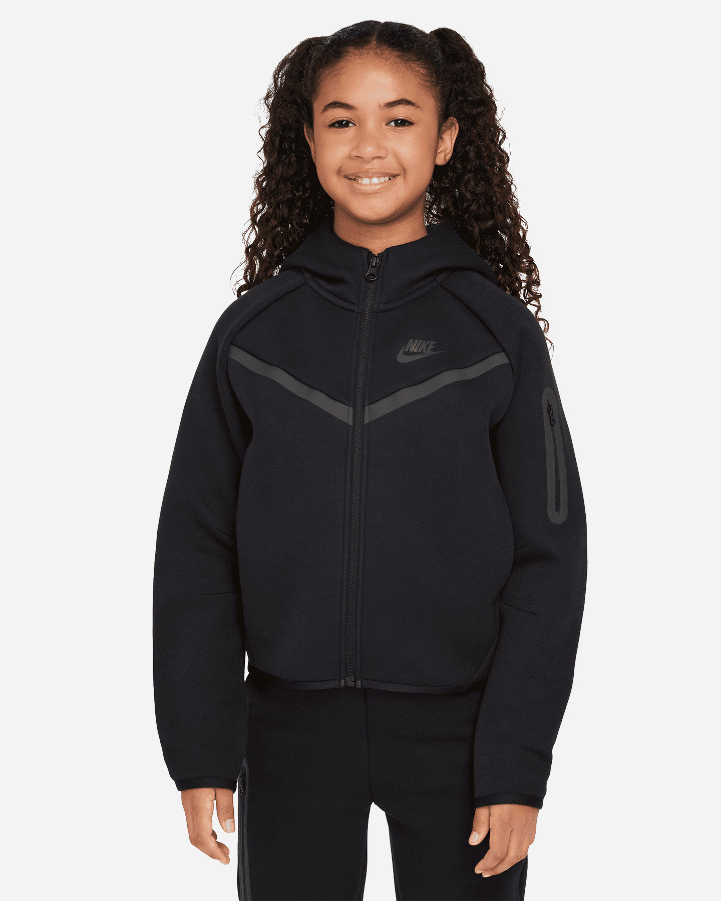 Felpa NIKE TECH FLEECE 2 JR - Nero - 0 | Cisalfa Sport