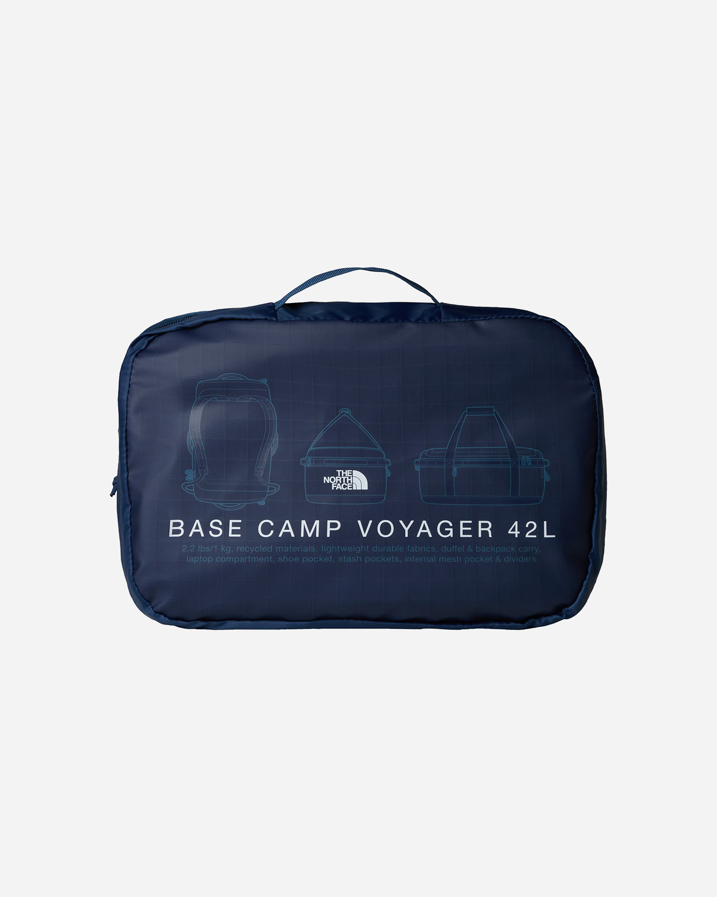 Borsa THE NORTH FACE BASE CAMP VOYAGER DUFFEL 42L - Blu - 4 | Cisalfa Sport