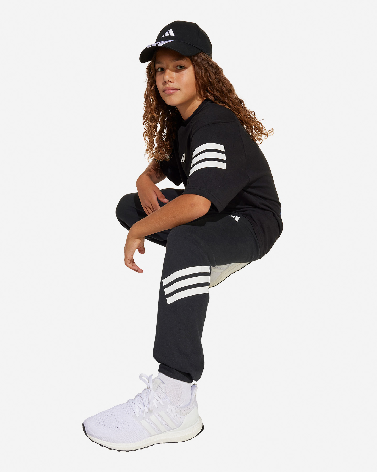 Pantalone ADIDAS WIDE 3STRIPES JR - Nero - 5 | Cisalfa Sport