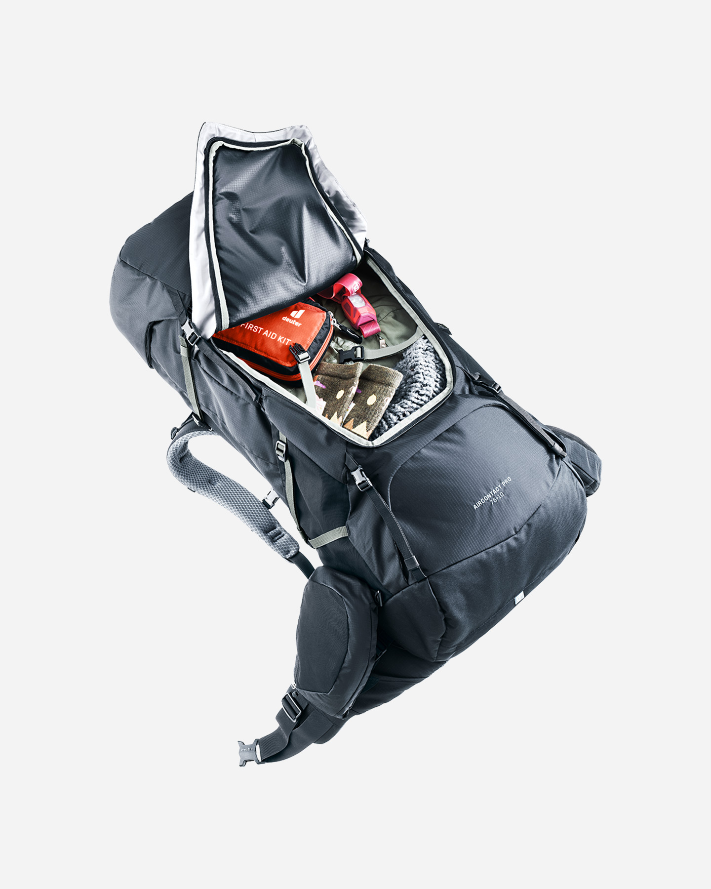 Zaino trekking DEUTER AIRCONTACT PRO 75+10 - Nero - 4 | Cisalfa Sport