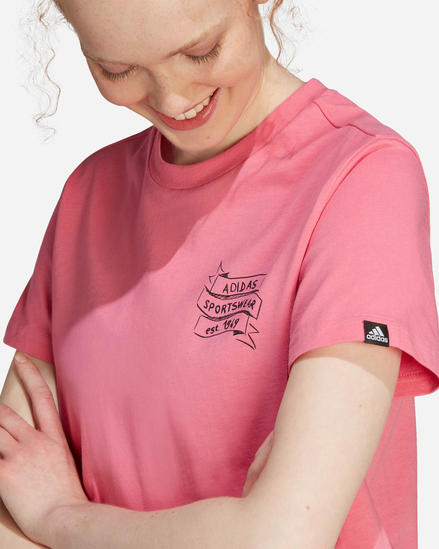 T-shirt ADIDAS BRAND LOVE W - Rosa - 4 | Cisalfa Sport