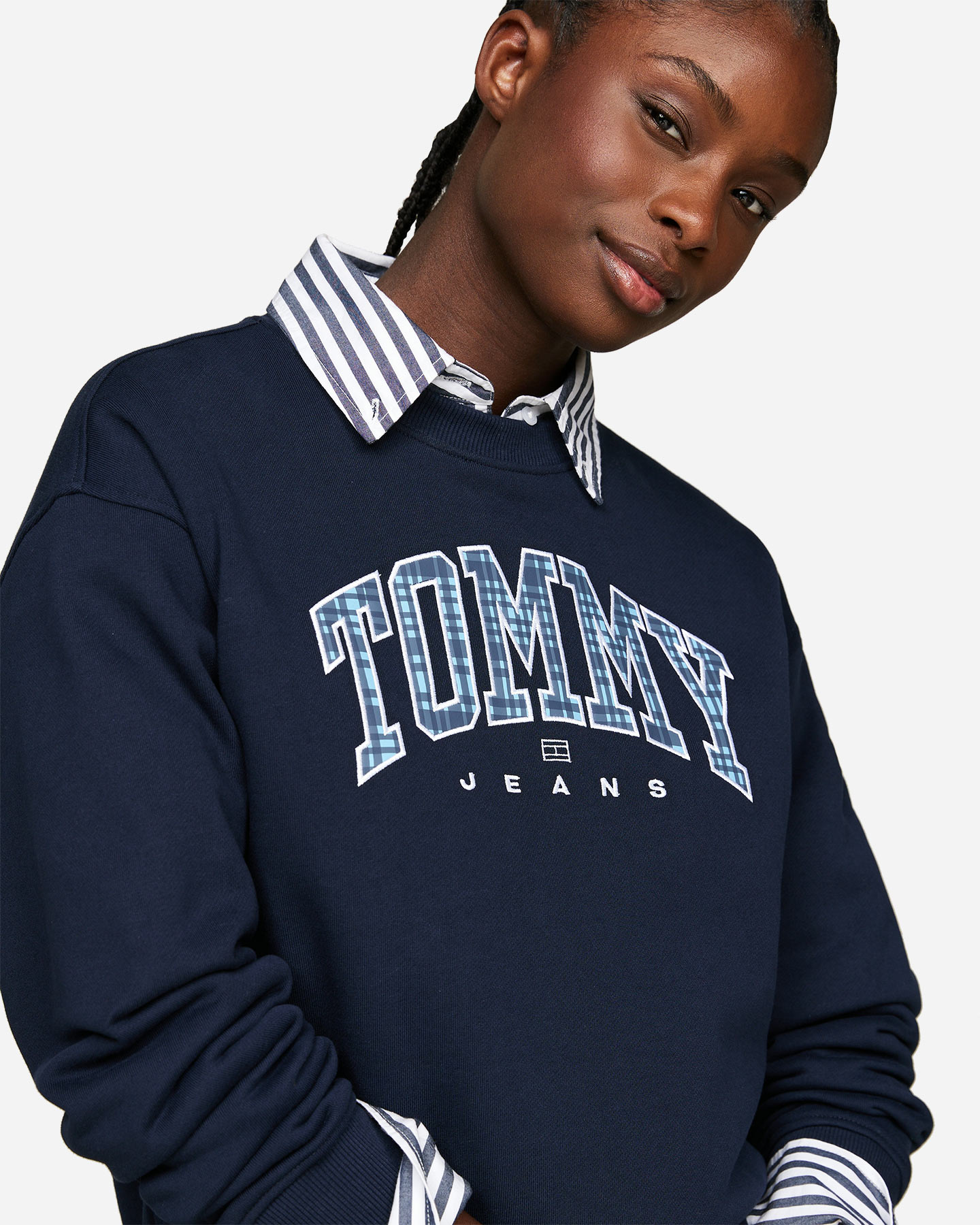 Felpa TOMMY HILFIGER RELAXED VARSITY LOGO CHECK W - 3 | Cisalfa Sport