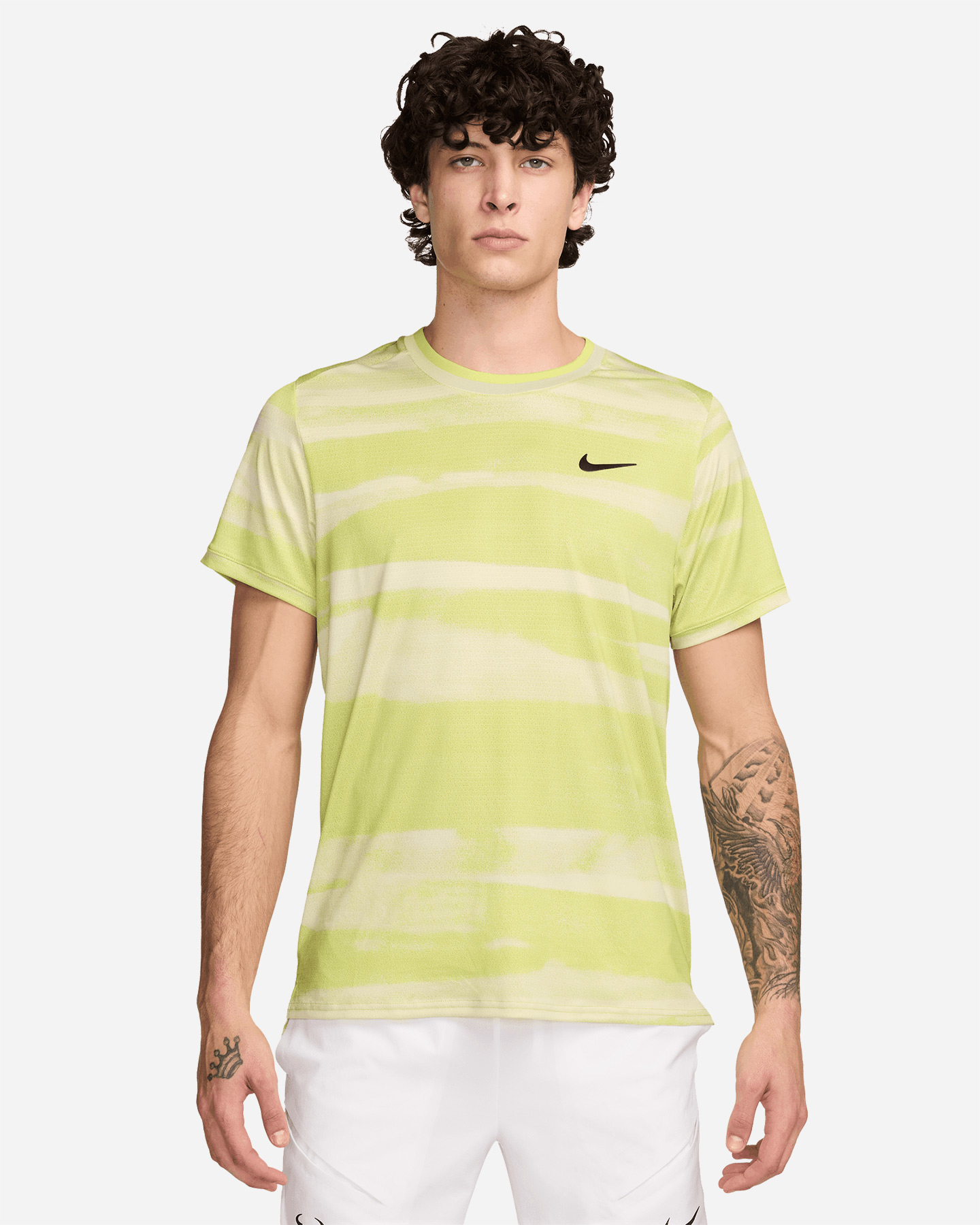 T-shirt tennis NIKE DRI FIT ADVANTAGE PRINT M - Giallo - 0 | Cisalfa Sport