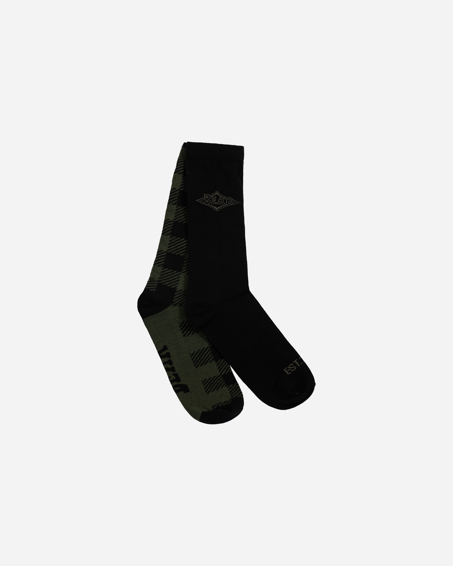 Calze BEAR 2PACK CHECK M - Nero - 0 | Cisalfa Sport