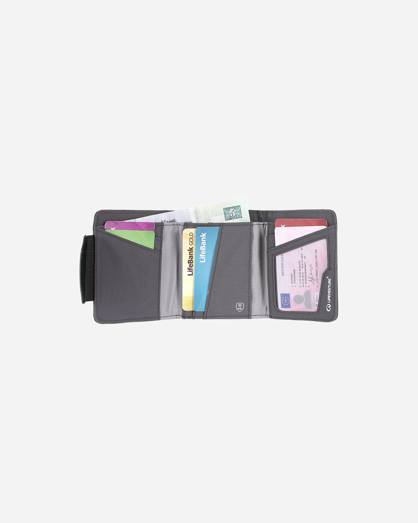 Accessorio zaini LIFEVENTURE RFID WALLET - Grigio - 1 | Cisalfa Sport