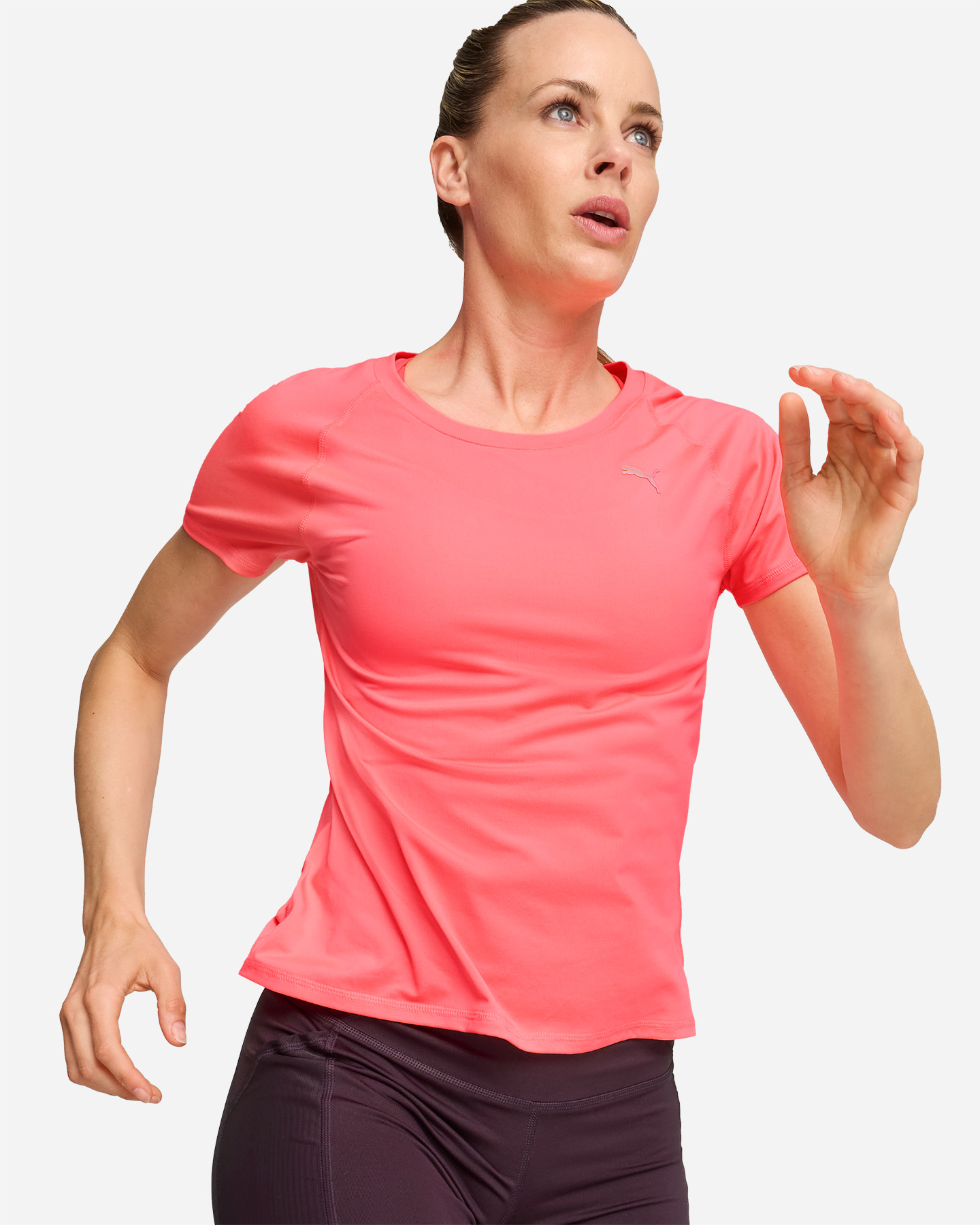 T-shirt running PUMA CLOUDSPUN W - Fucsia - 2 | Cisalfa Sport