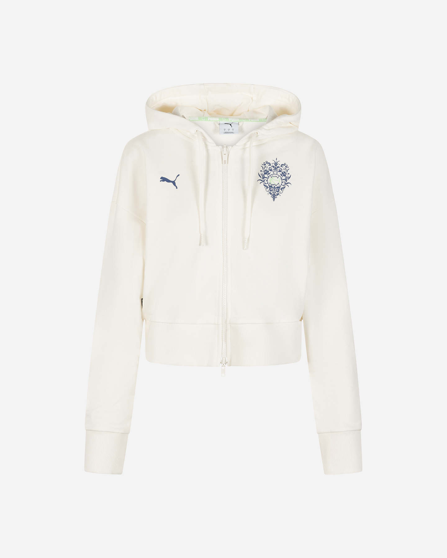 Felpa PUMA  CROP PRINTED W - Bianco - 0 | Cisalfa Sport