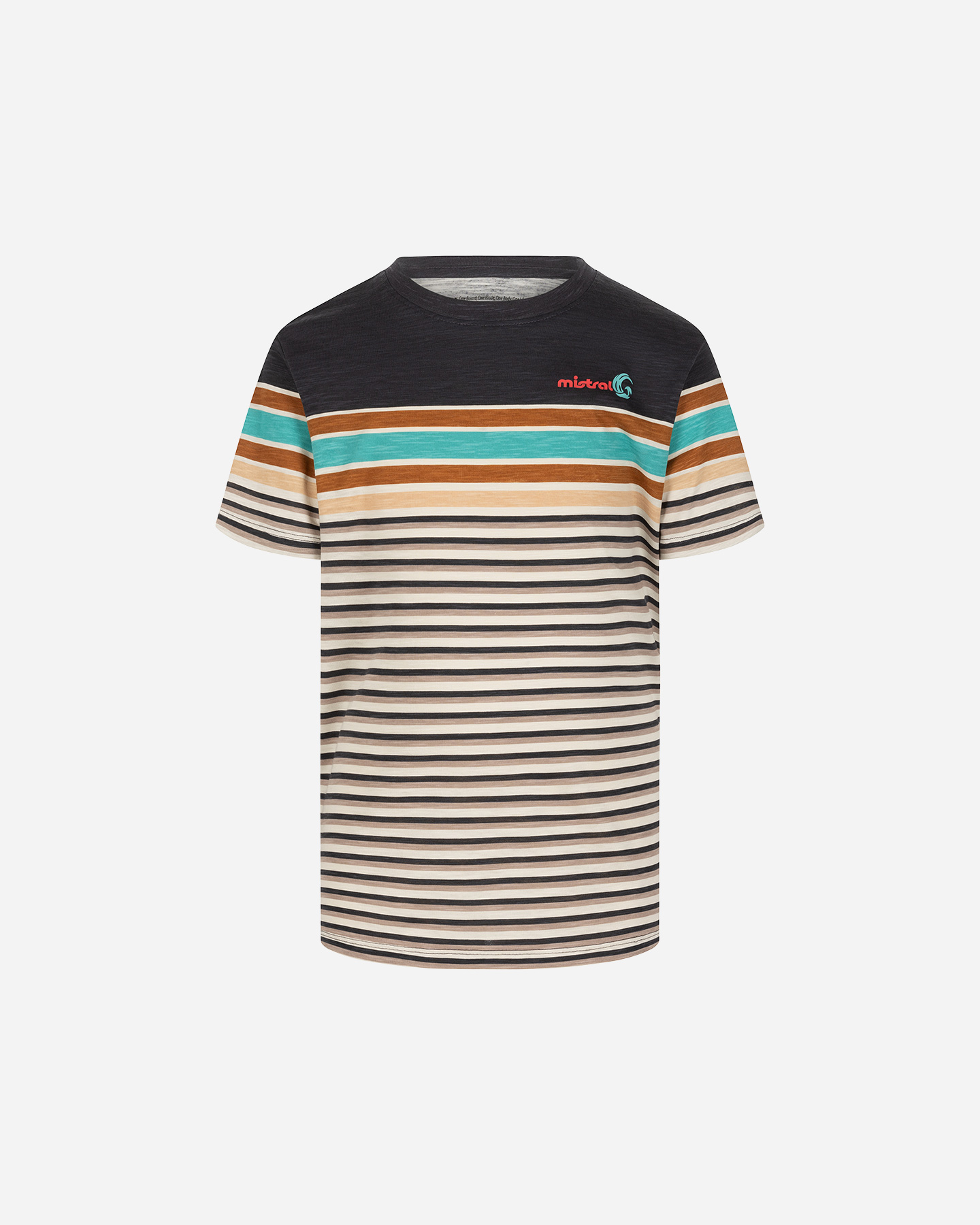 T-shirt MISTRAL CRAZY STRIPES JR - Marrone - 0 | Cisalfa Sport