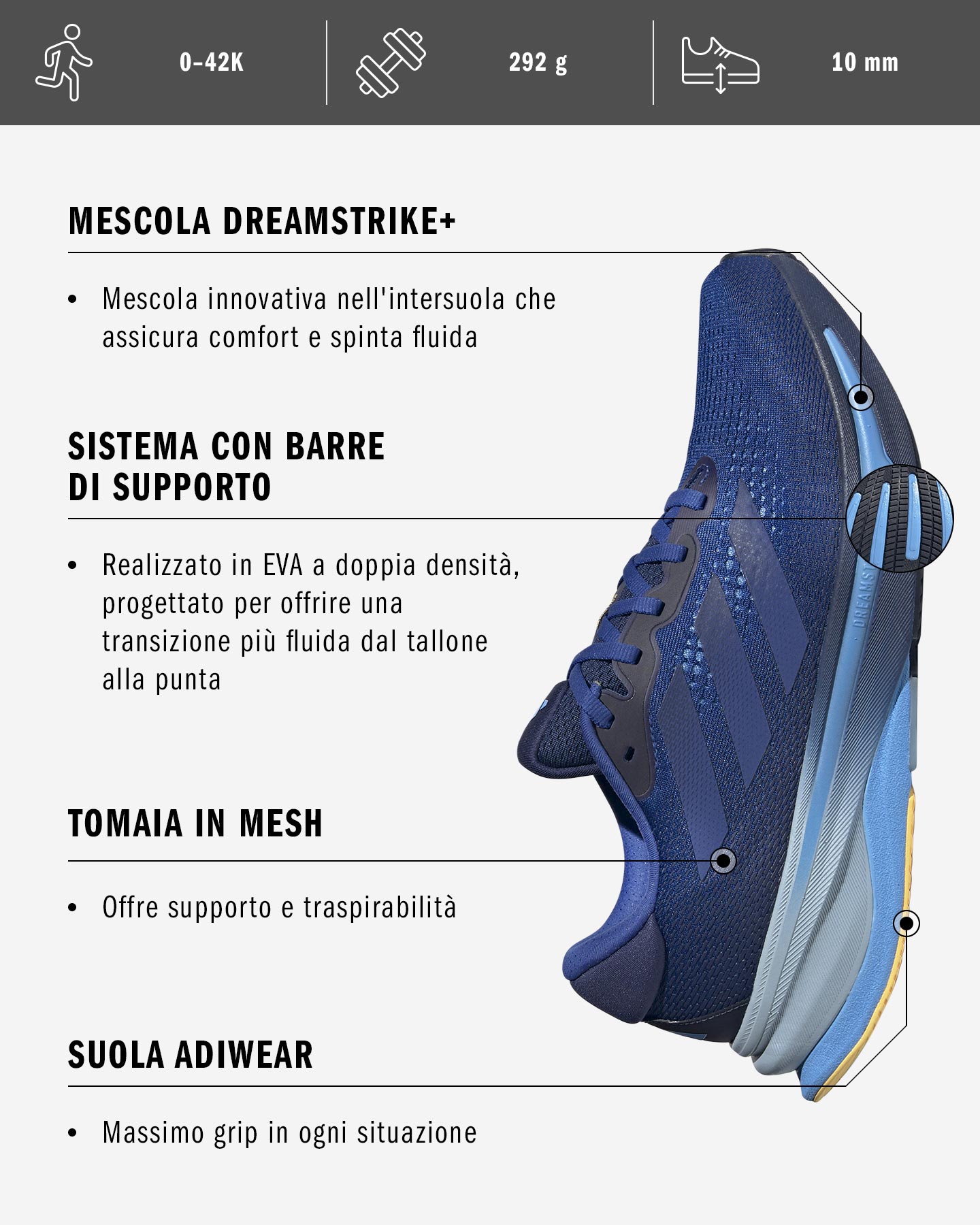 Scarpe running ADIDAS SUPERNOVA SOLUTION M - 1 | Cisalfa Sport