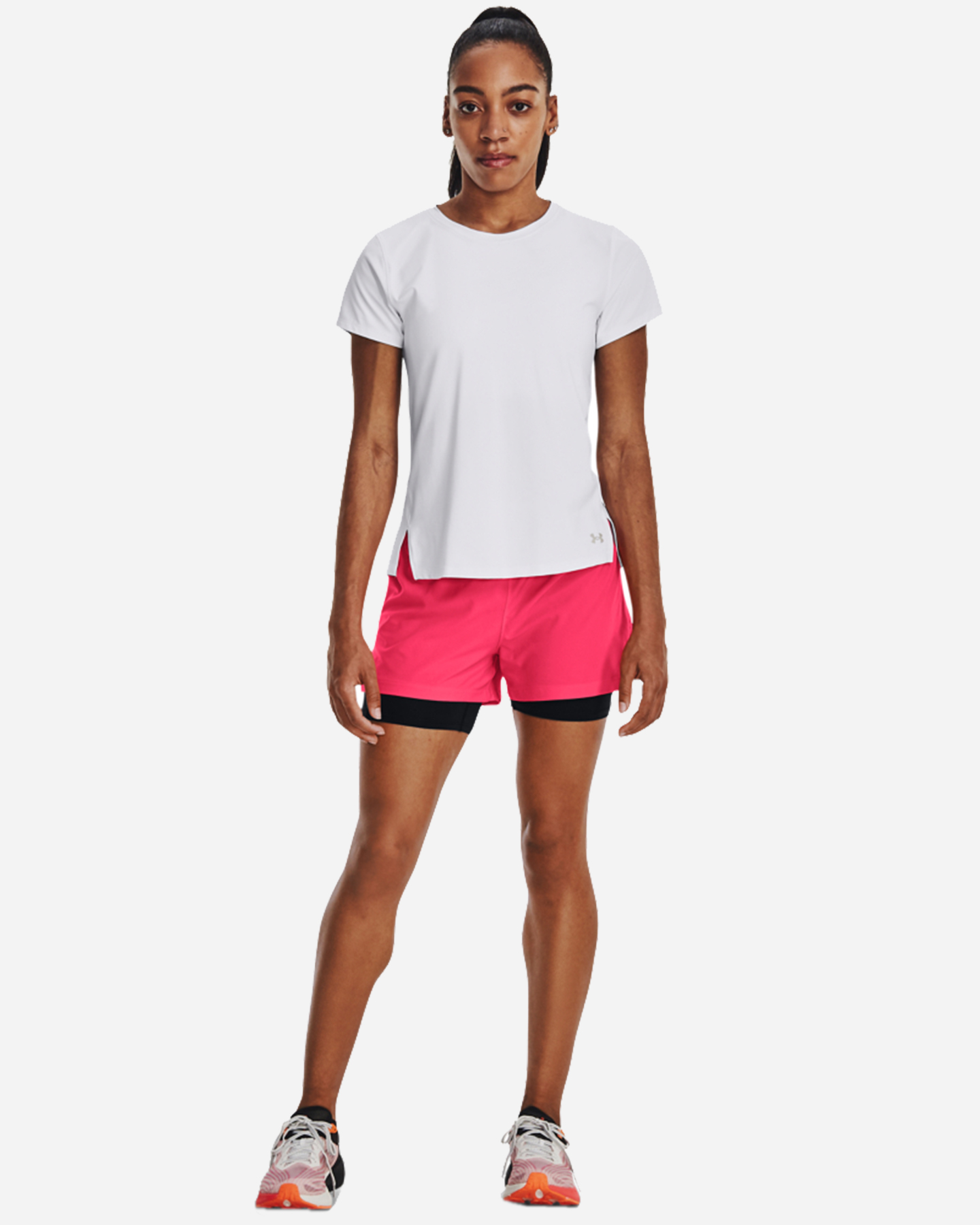 T-shirt running UNDER ARMOUR ISO-CHILL LASER W - Bianco - 3 | Cisalfa Sport