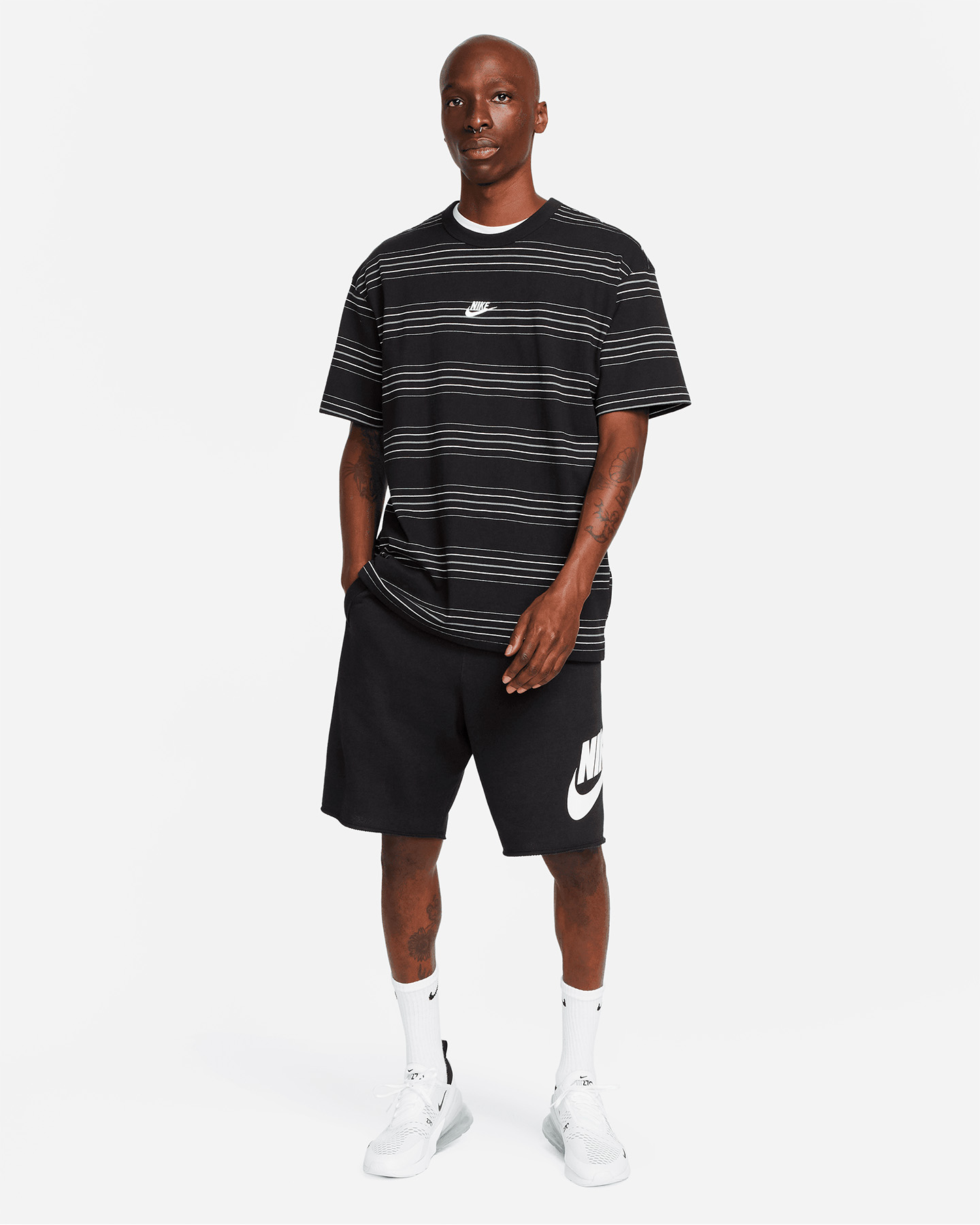 Pantaloncini NIKE ALUMNI BIG LOGO RAW CUT M - Nero - 5 | Cisalfa Sport