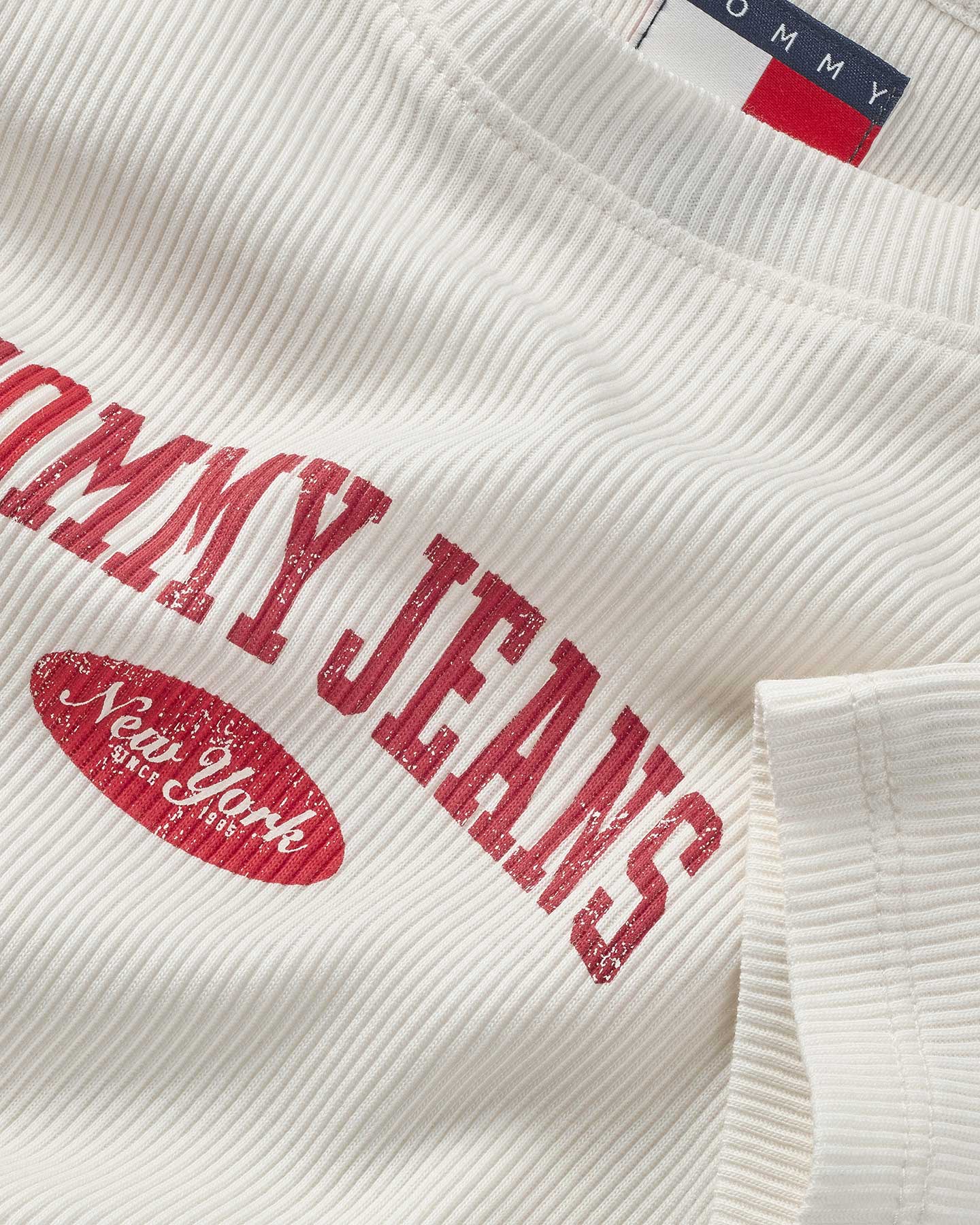 T-shirt TOMMY HILFIGER SLIM VARSITY RIB W - Beige - 5 | Cisalfa Sport