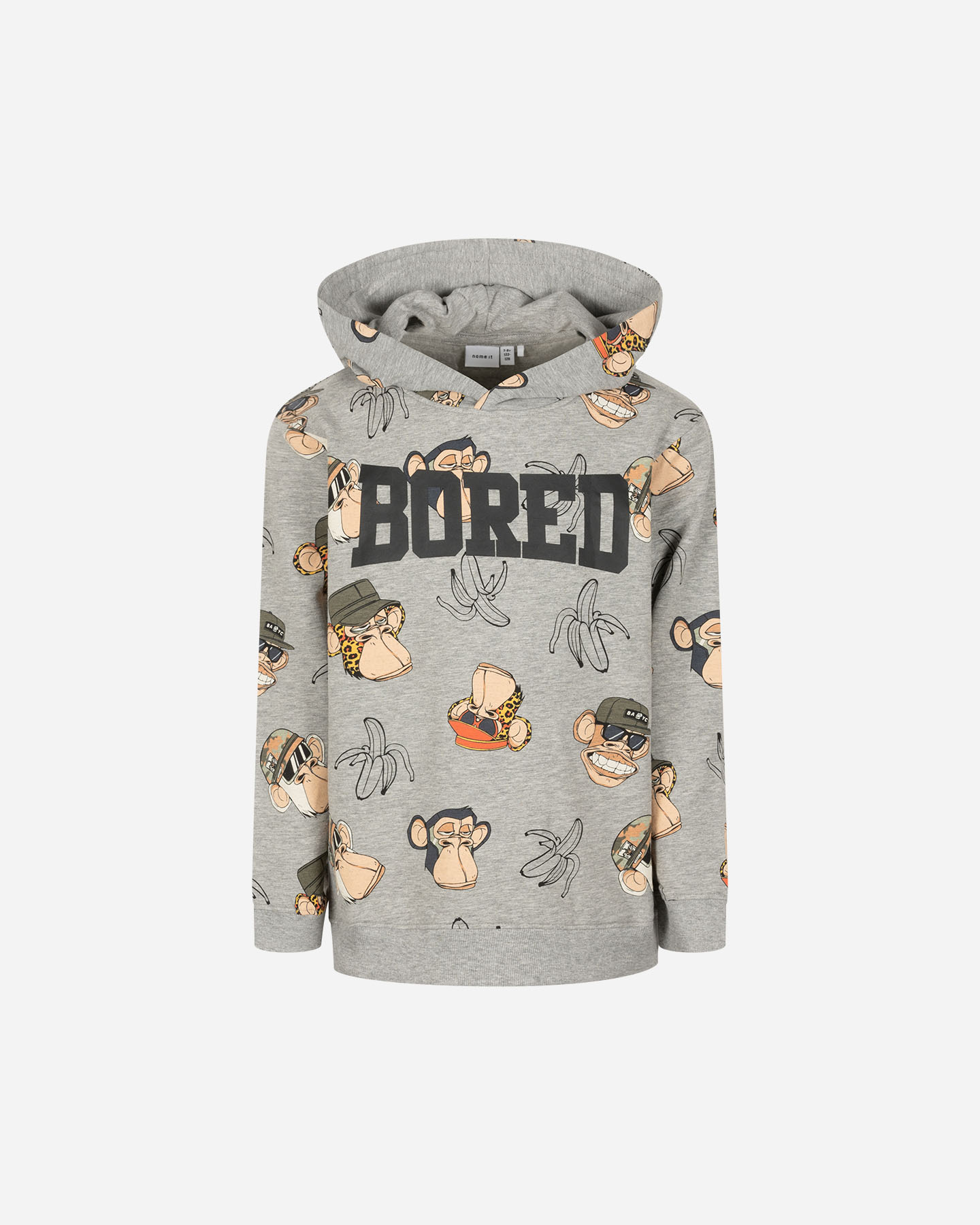 Felpa NAME IT BORED MONKEYS JR - Grigio - 0 | Cisalfa Sport