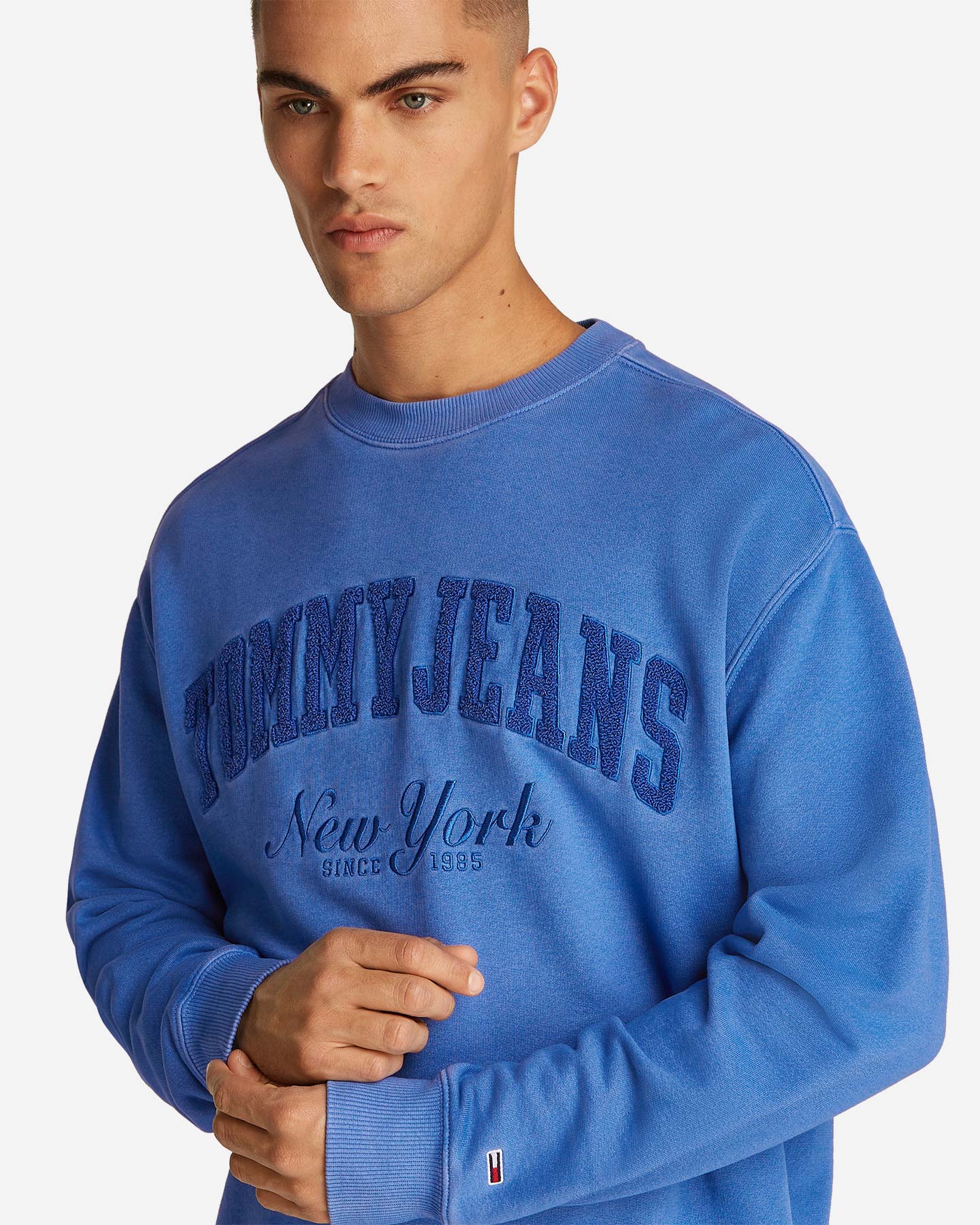 Felpa TOMMY HILFIGER RELAXED VINTAGE VARSITY M - Azzurro - 4 | Cisalfa Sport