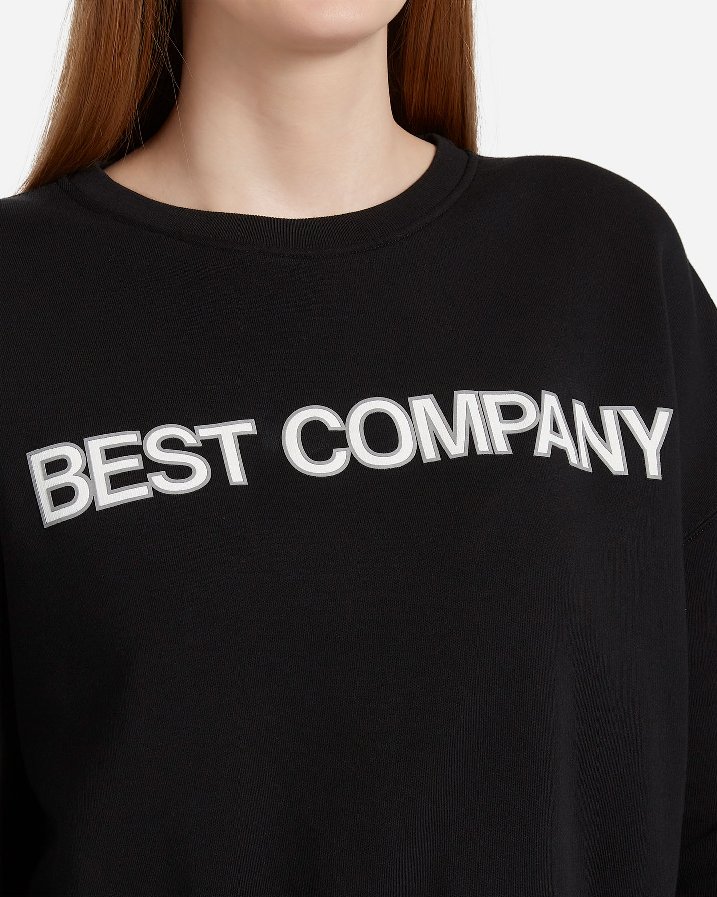 Felpa BEST COMPANY NEW LETTERING W - Nero - 4 | Cisalfa Sport