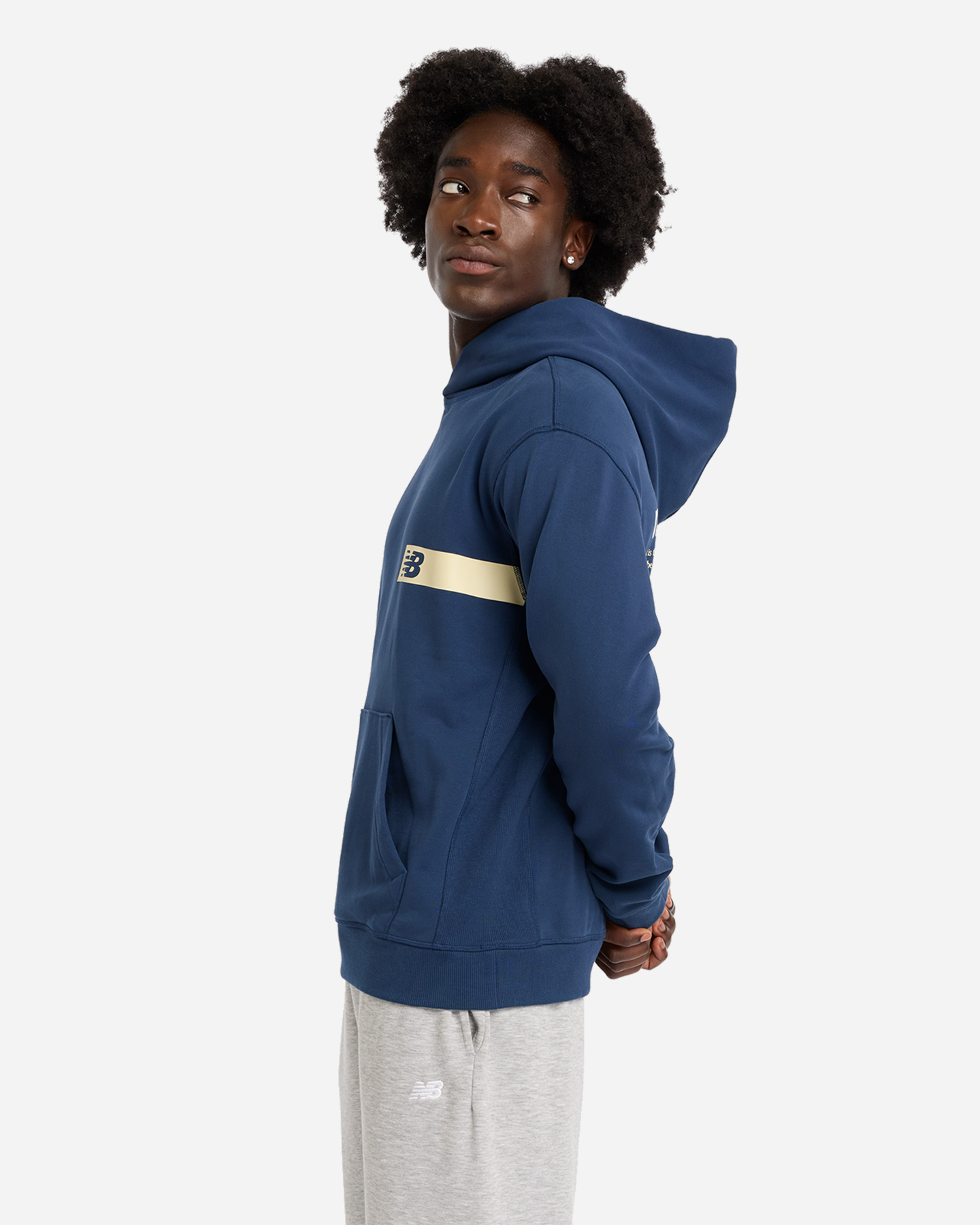 Felpa NEW BALANCE RELAXED GFX BACK BIG LOGO M - Blu Navy - 1 | Cisalfa Sport