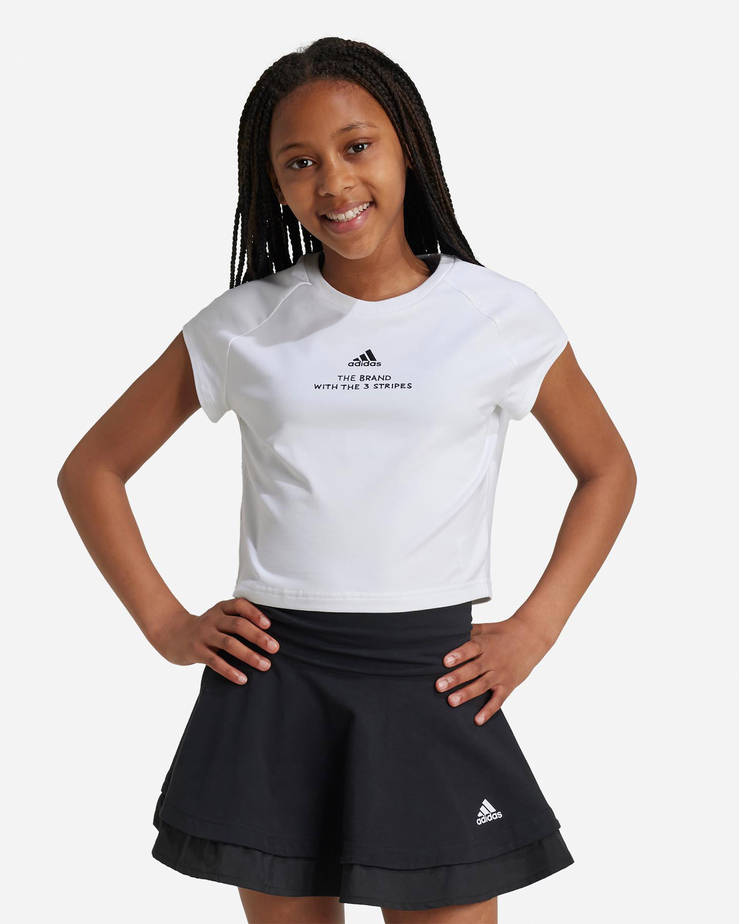 T-shirt ADIDAS CROP STREET JAM JR - Bianco - 1 | Cisalfa Sport