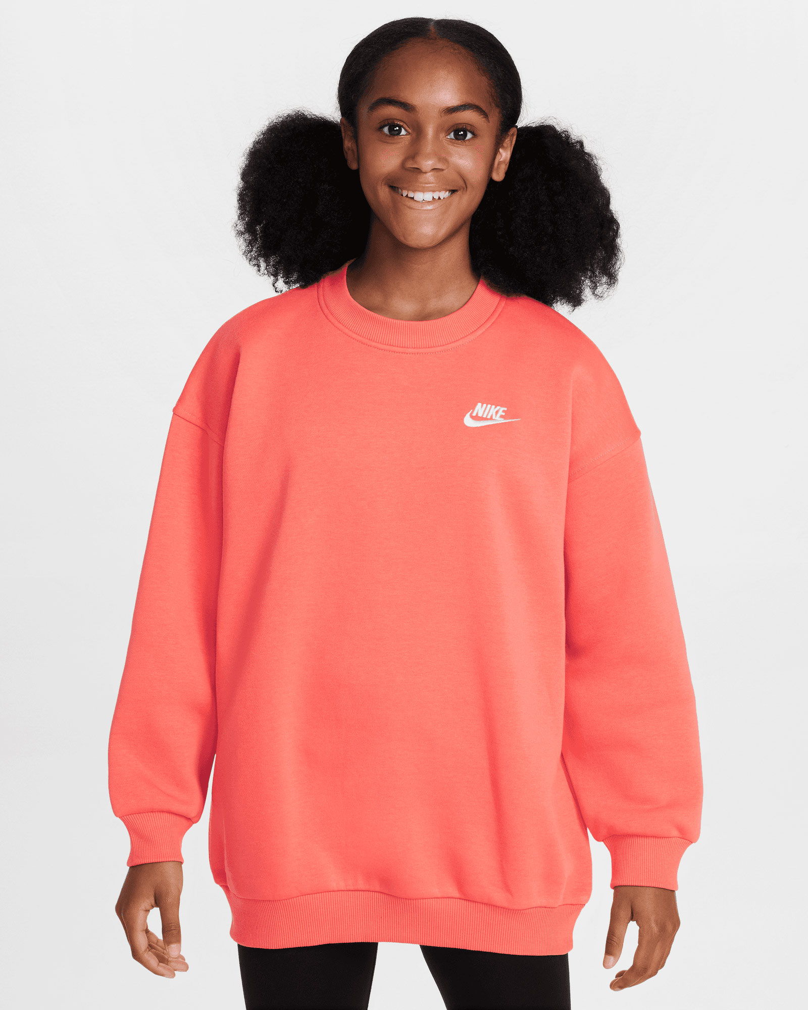 Felpa NIKE OVER SMALL LOGO JR - Rosa - 0 | Cisalfa Sport
