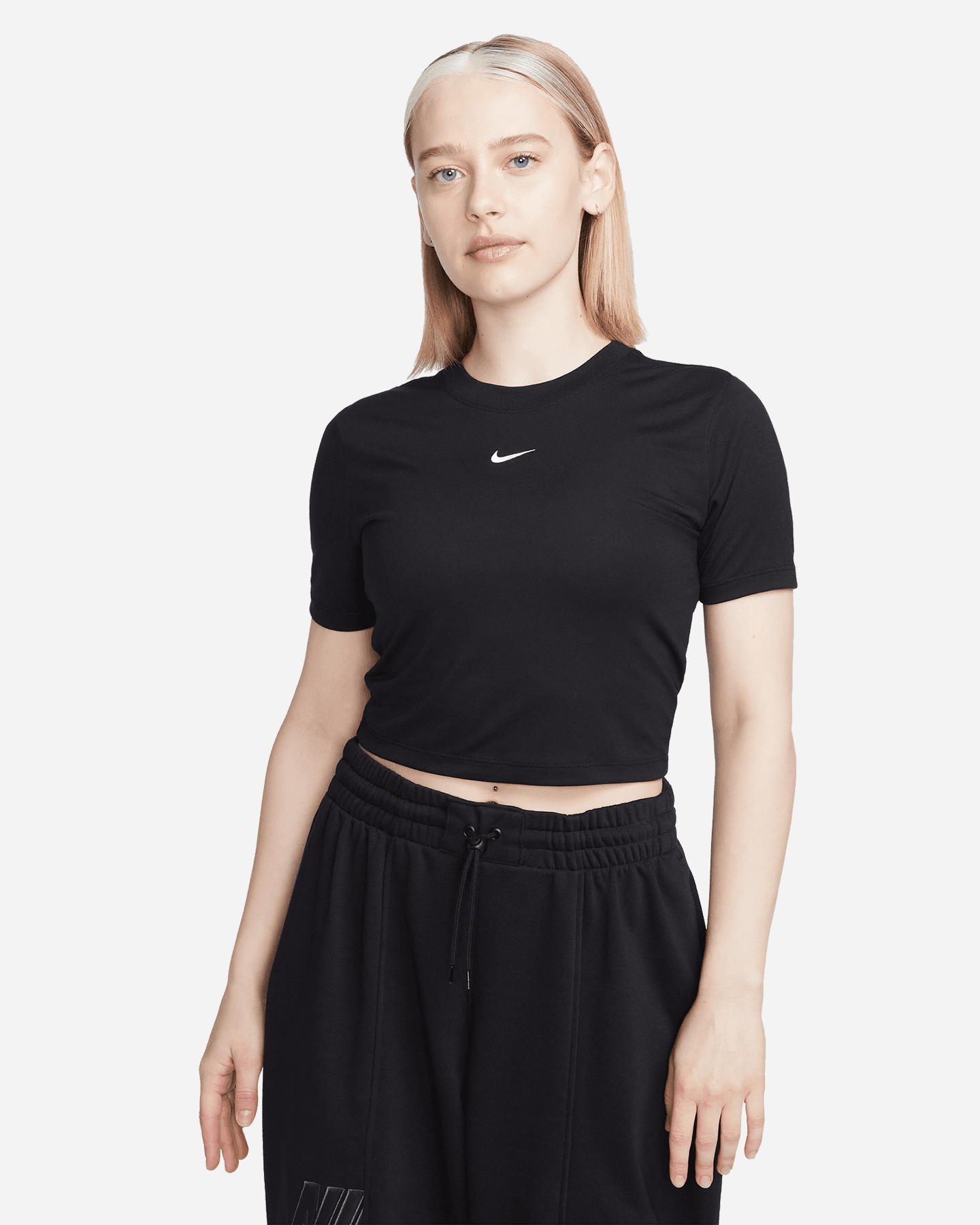 T-shirt NIKE CROP ESSENTIALS W - Nero - 0 | Cisalfa Sport