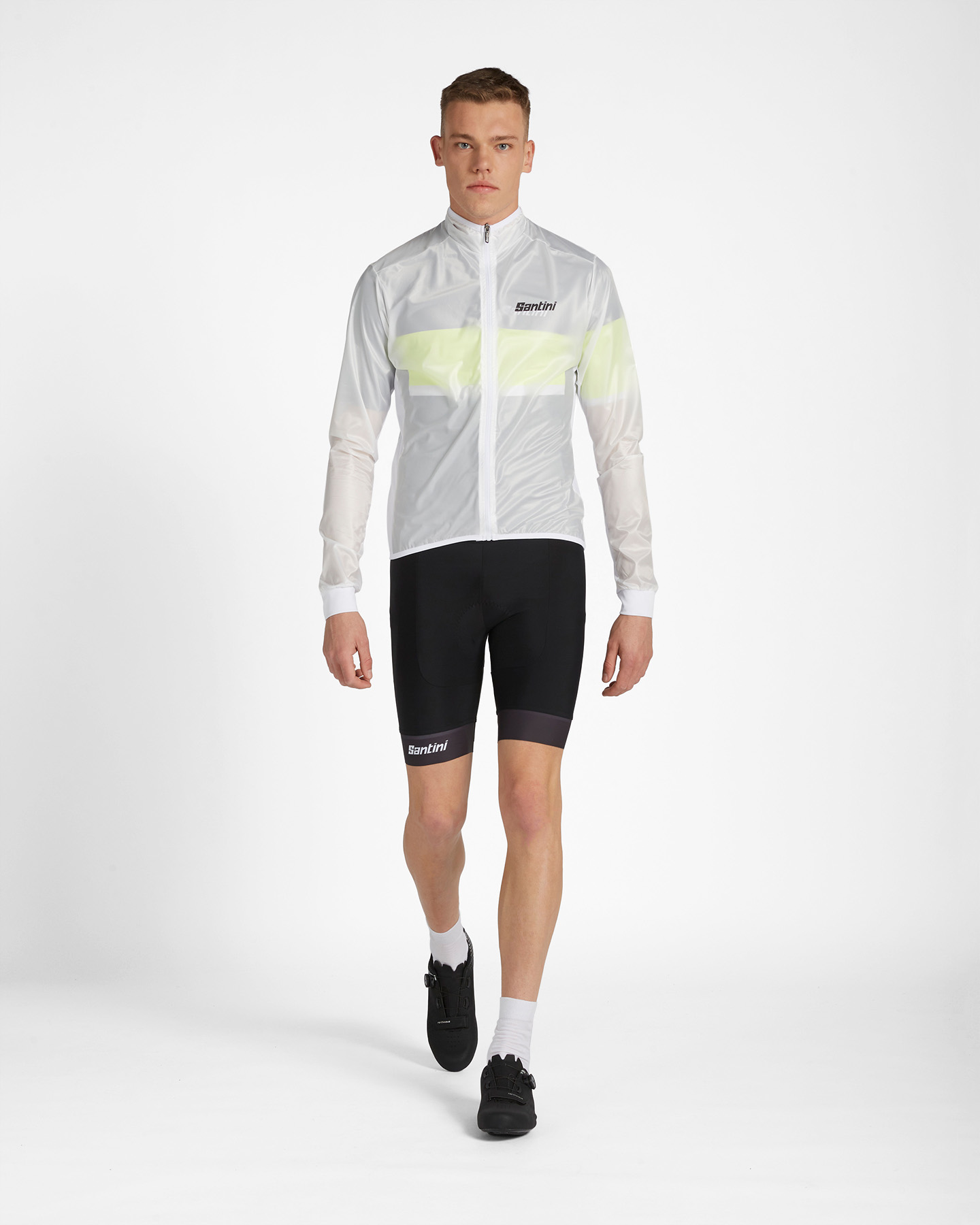 Giacca ciclismo SANTINI ANTI VENTO  - Bianco - 3 | Cisalfa Sport