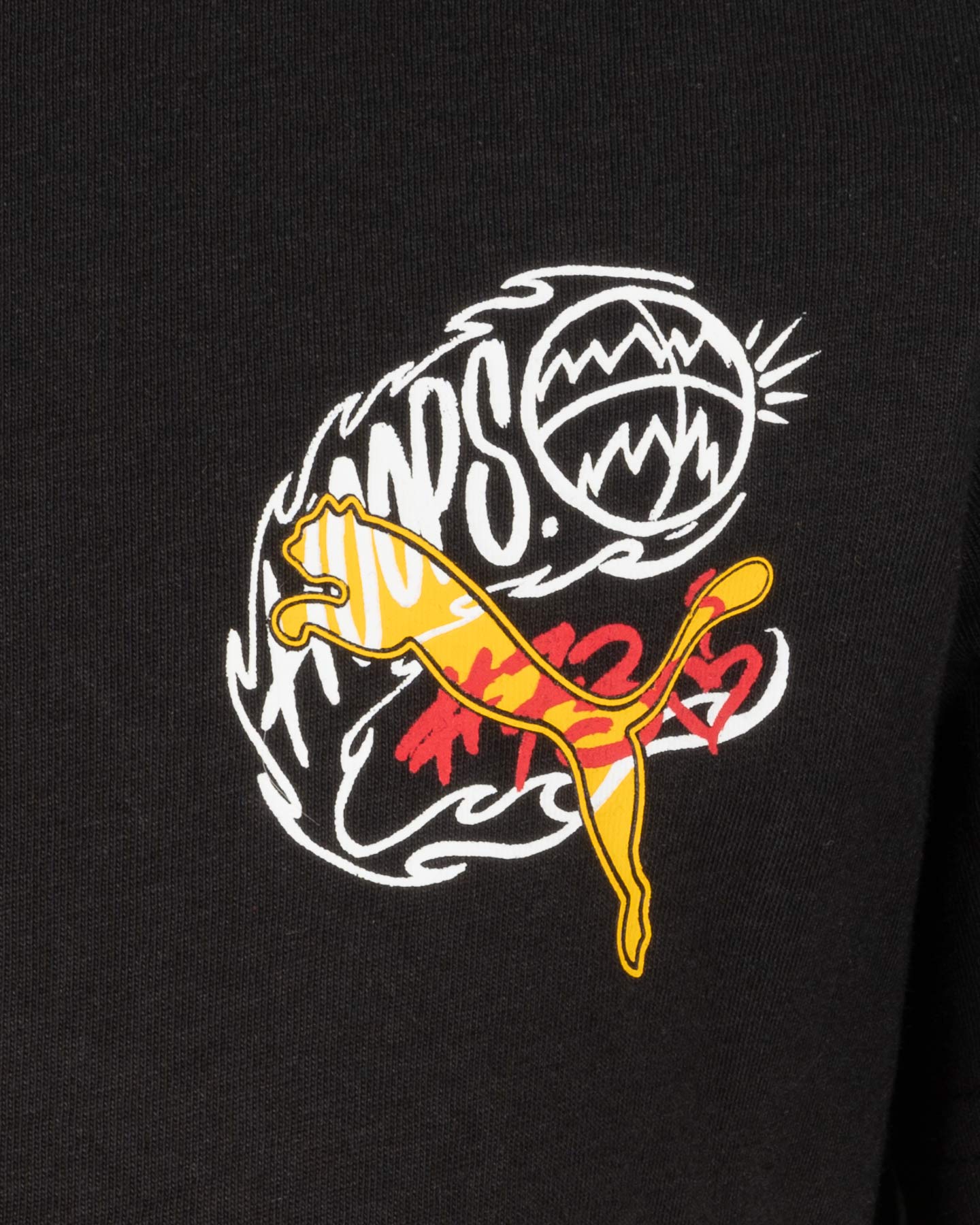 T-shirt PUMA BOY BBALL FLAME JR - Nero - 2 | Cisalfa Sport