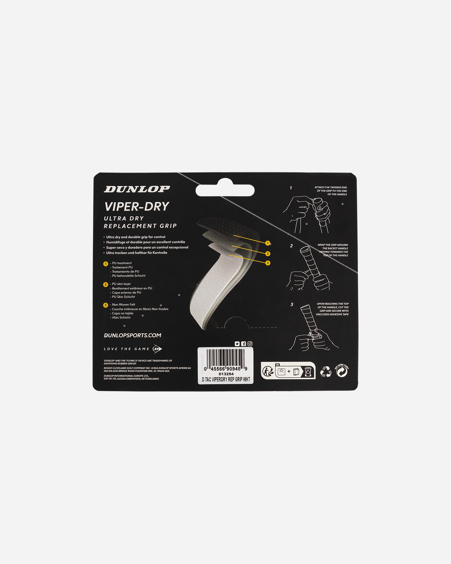 Grip tennis DUNLOP GRIP - Bianco - 1 | Cisalfa Sport