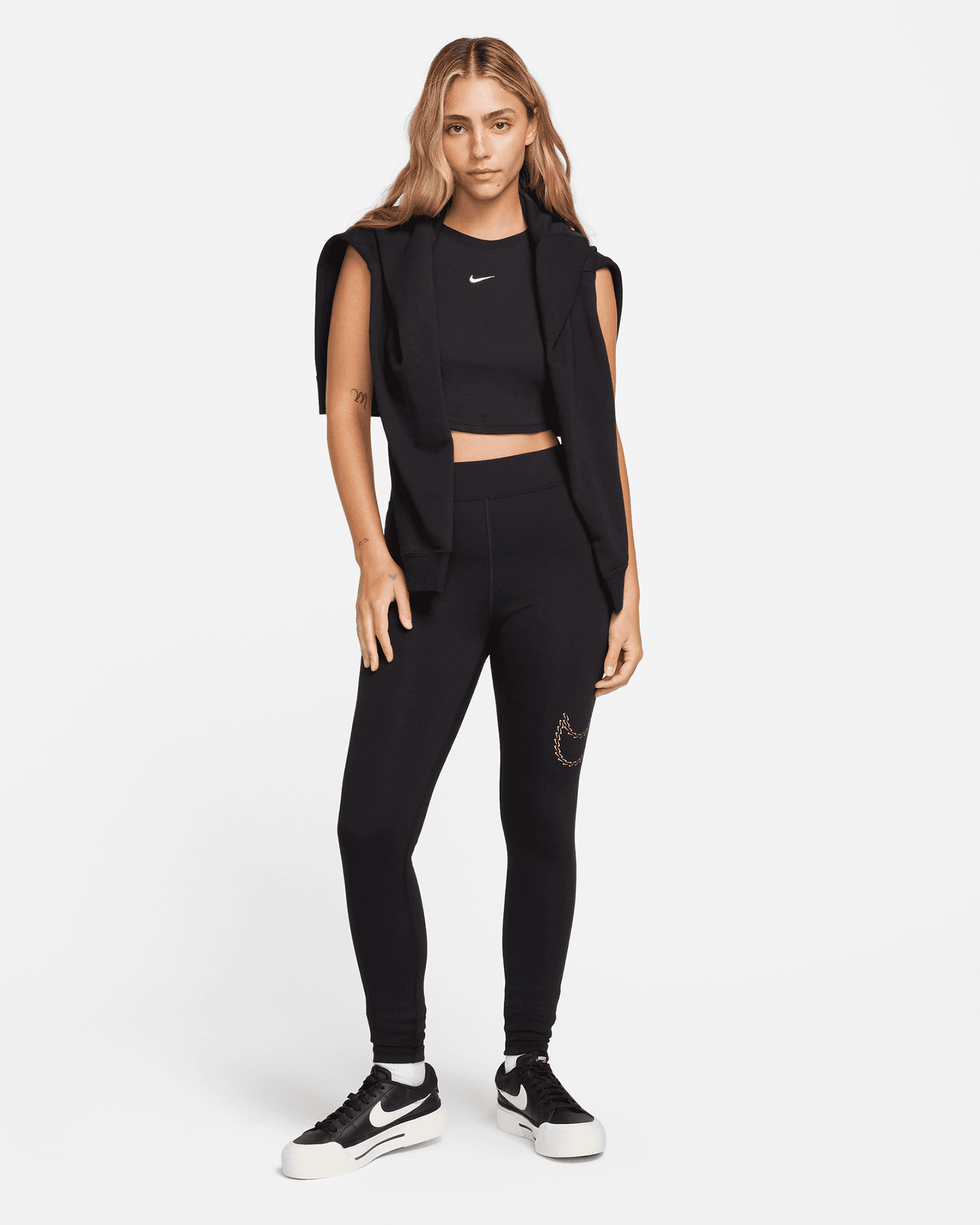Leggings NIKE LOGO W - Nero - 4 | Cisalfa Sport