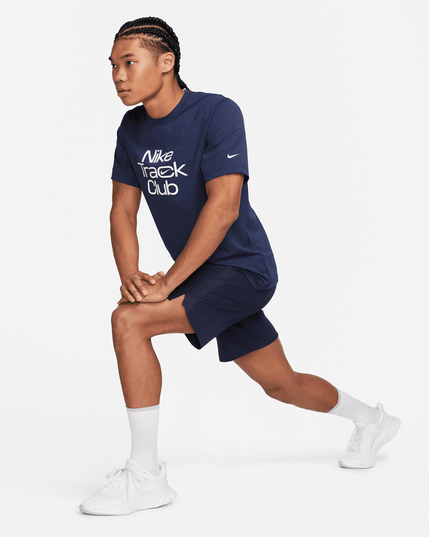 T-shirt running NIKE DRI FIT TRACK CLUB M - Blu - 4 | Cisalfa Sport