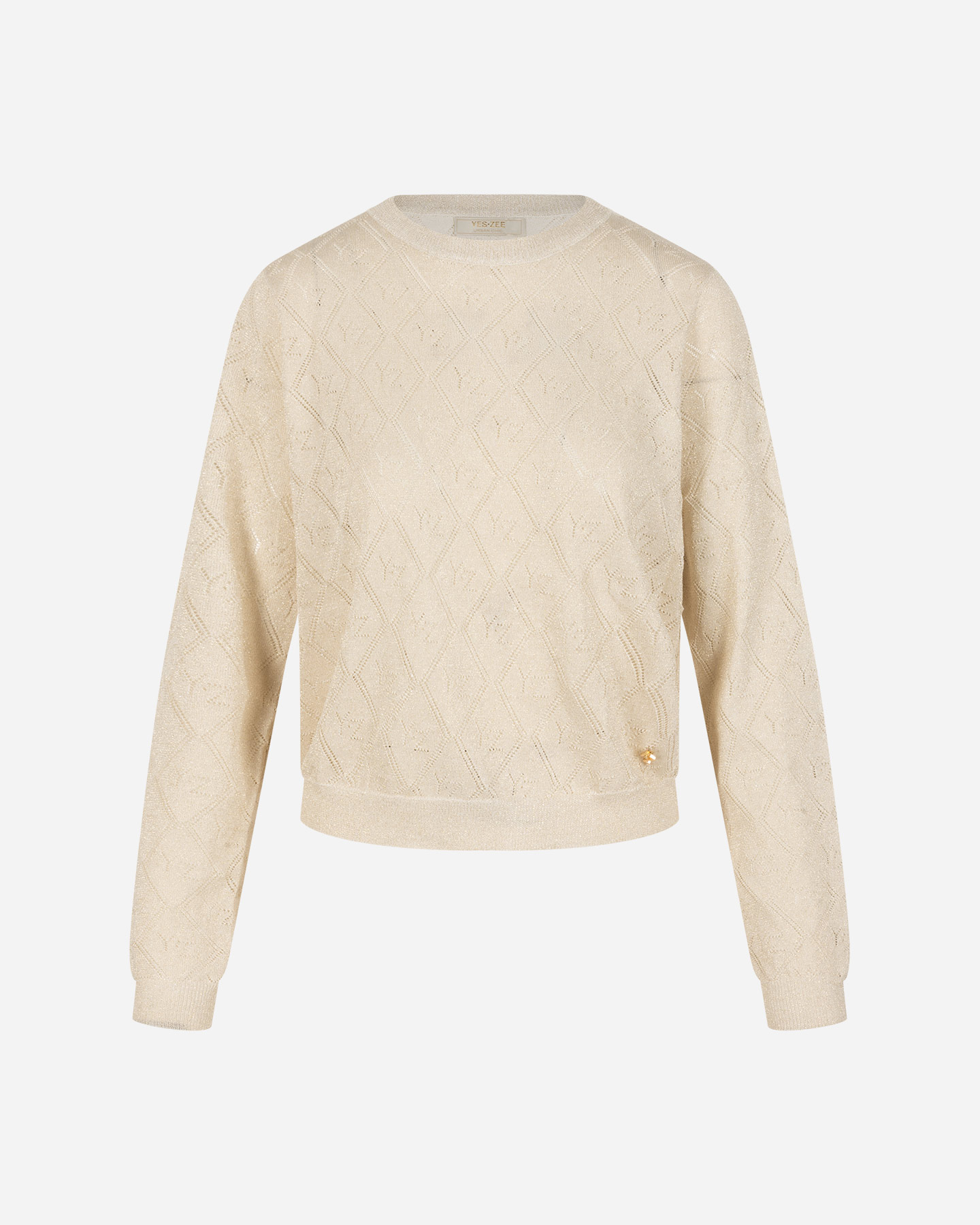 Maglione YES ZEE ALLOVER LOGO W - Beige - 0 | Cisalfa Sport