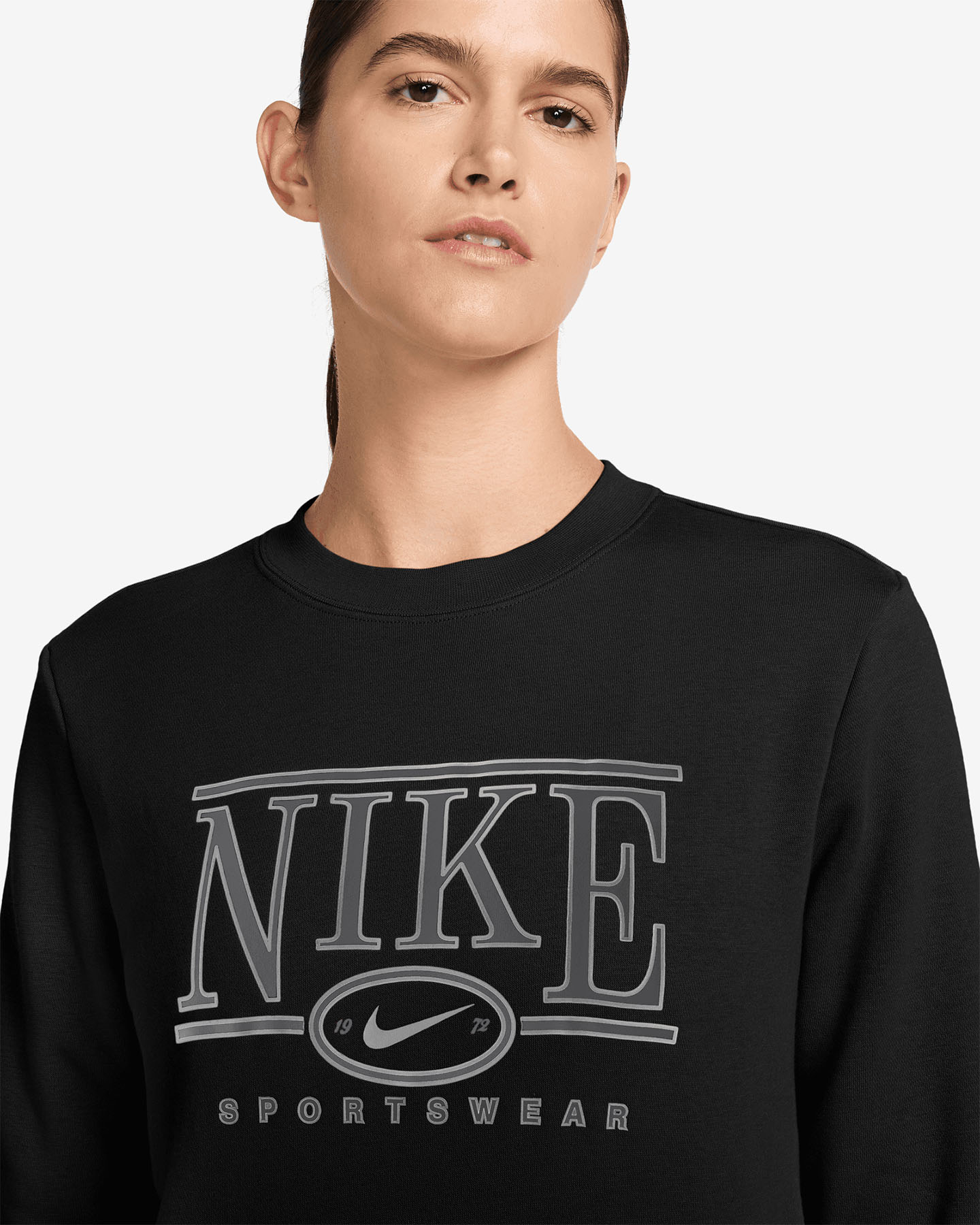 Felpa NIKE CLUB BIG LOGO W - Nero - 2 | Cisalfa Sport