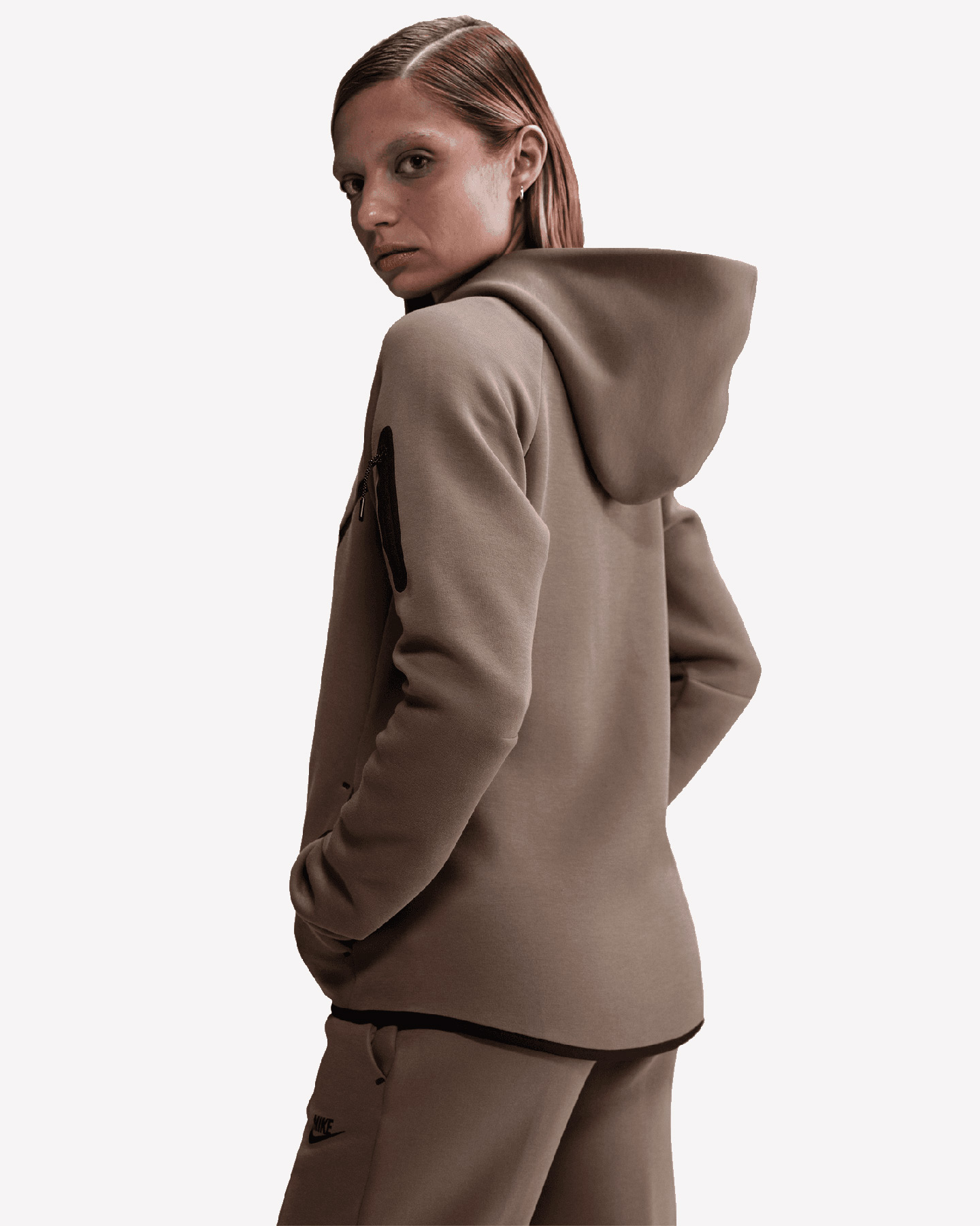 Felpa NIKE TECH FLEECE W - Marrone - 3 | Cisalfa Sport