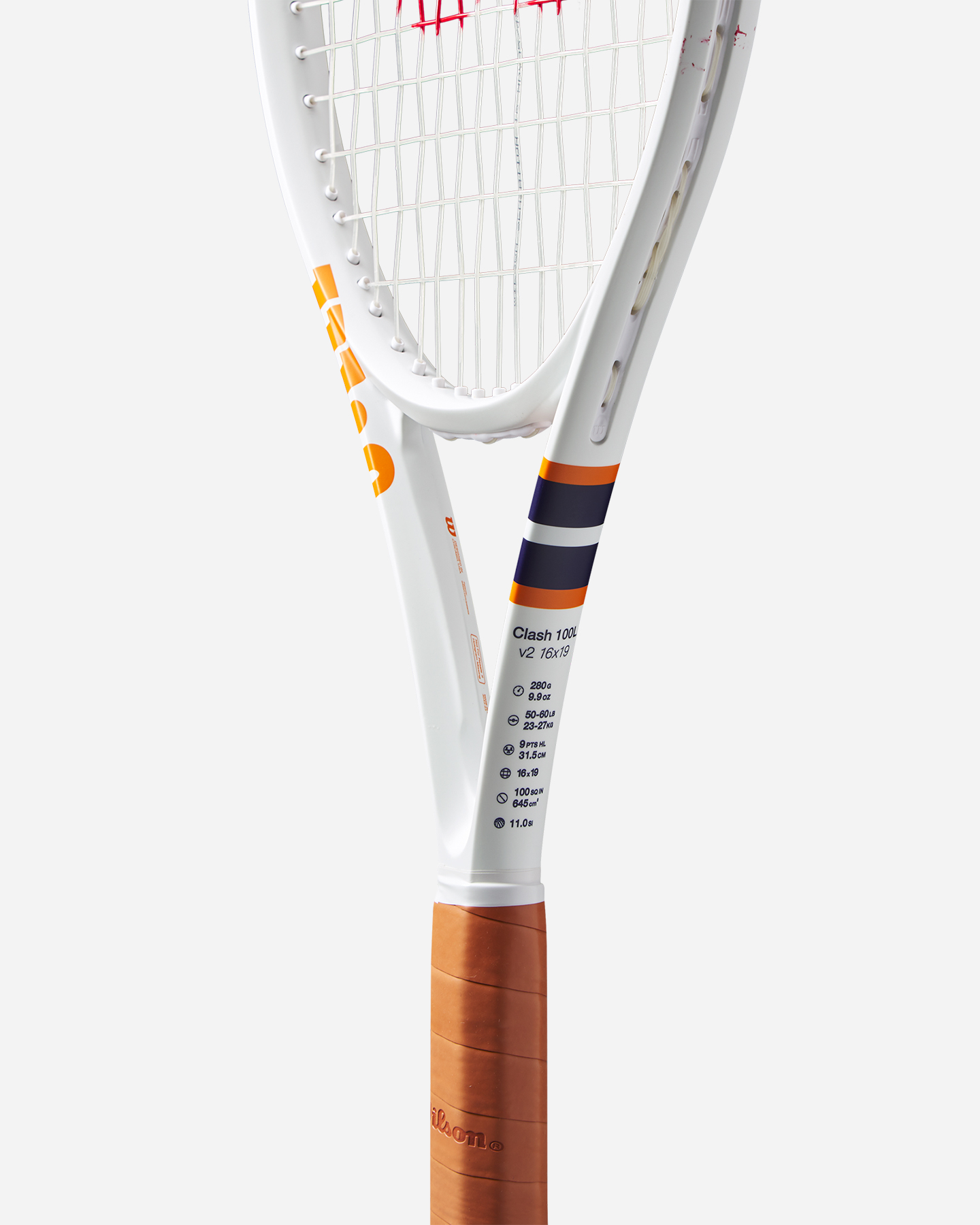 Telaio tennis WILSON CLASH 100L V2 ROLAND GARROS 2023 - Bianco - 5 | Cisalfa Sport
