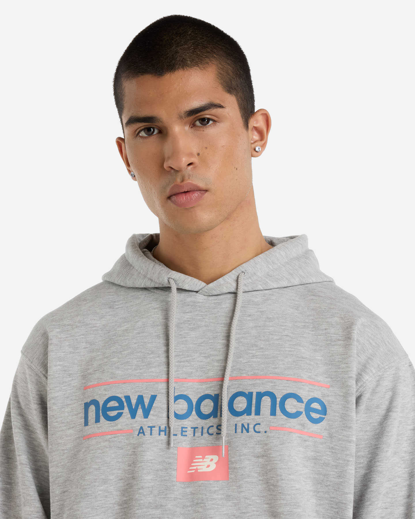 Felpa NEW BALANCE BIG LOGO M - Grigio - 3 | Cisalfa Sport