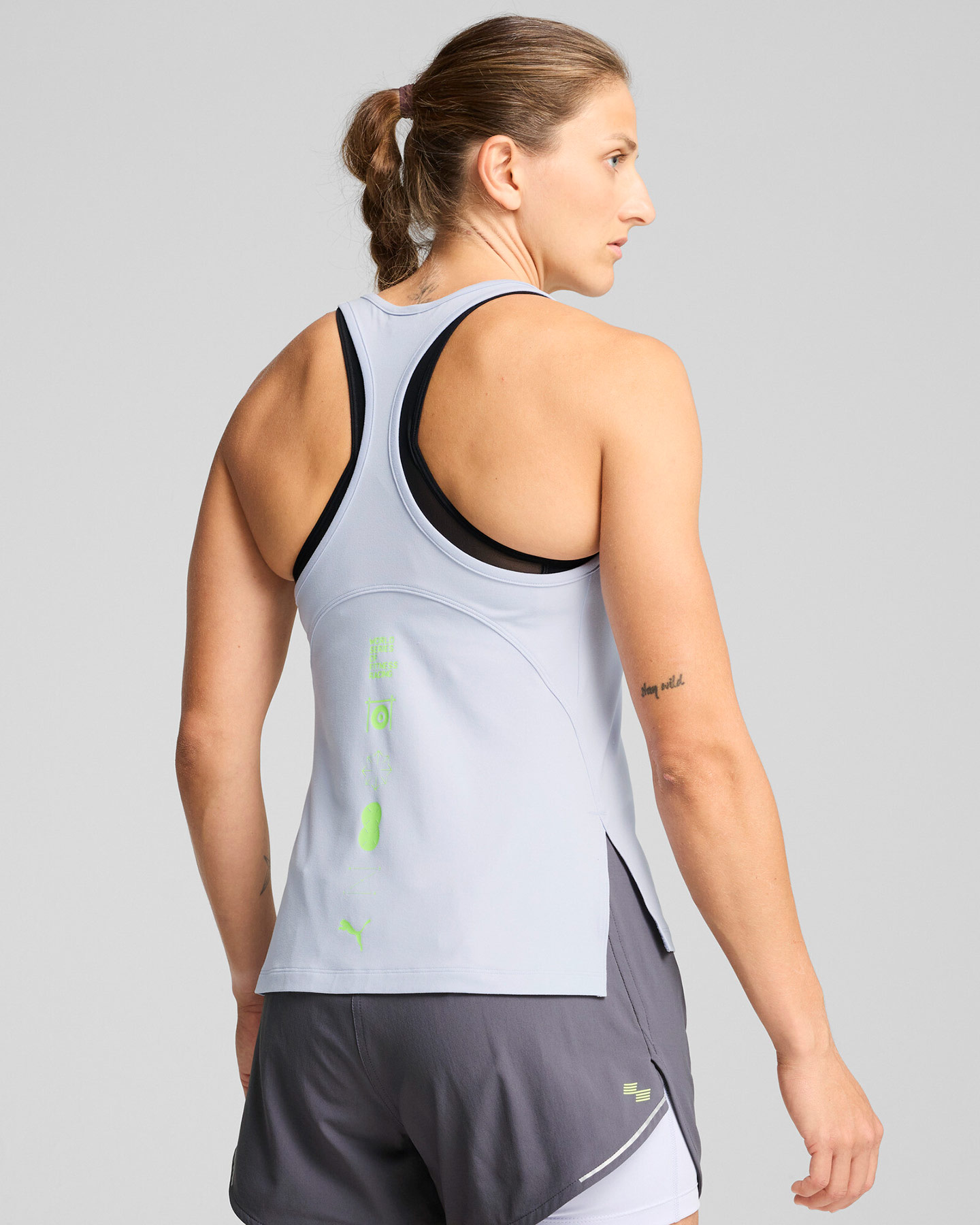 Canotta training PUMA CLOUDSPUN HYROX W - Azzurro - 4 | Cisalfa Sport