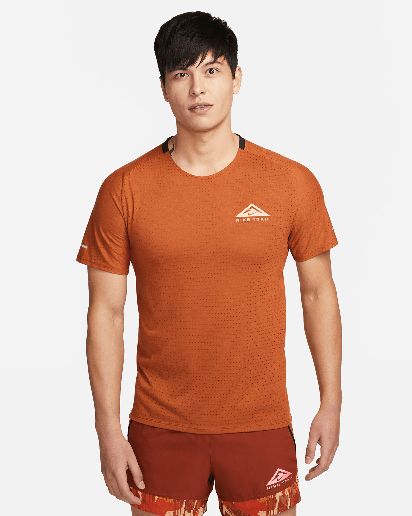 T-shirt running NIKE DRI FIT SOLAR CHASE M - Marrone - 0 | Cisalfa Sport