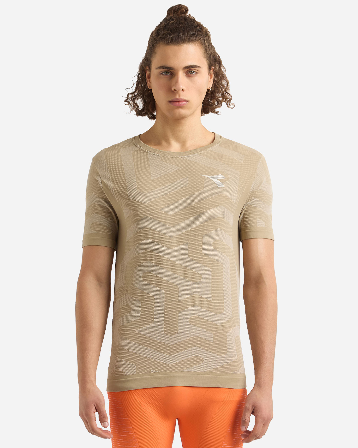 T-shirt running DIADORA STRATOUNO SKIN FRIENDLY M - Beige - 1 | Cisalfa Sport