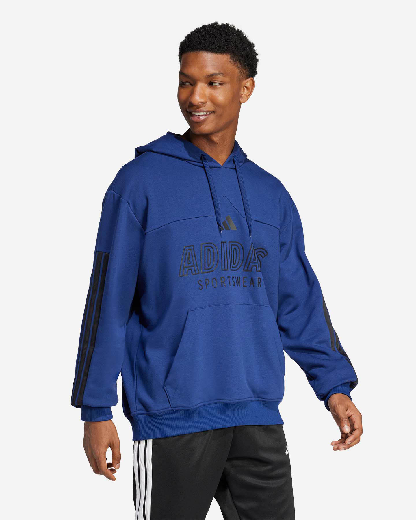 Felpa ADIDAS TIRO LOGO+3STRIPES M - Blu - 4 | Cisalfa Sport
