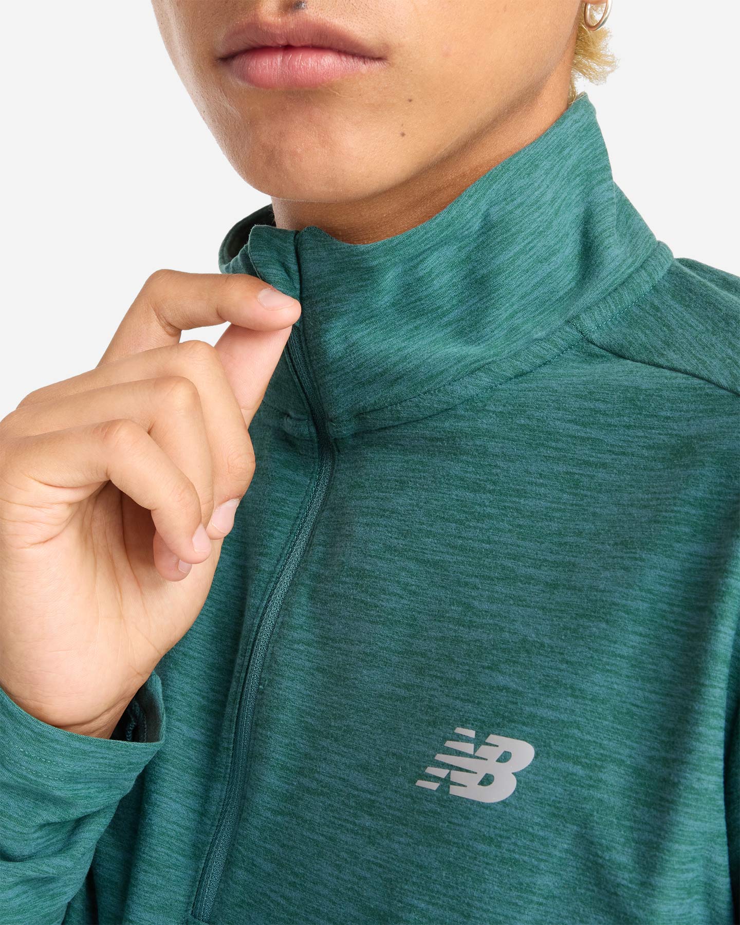 Maglia running NEW BALANCE SPACE DYE 1/4 ZIP M - 3 | Cisalfa Sport