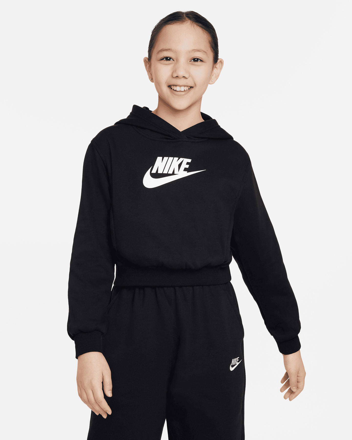 Felpa NIKE CROP BIG LOGO JR - Nero - 0 | Cisalfa Sport