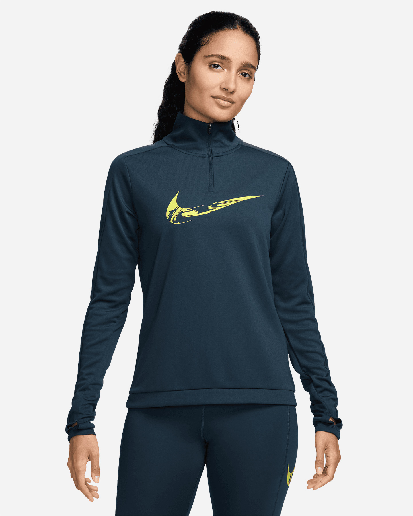 Nike Mid Swoosh W - Maglia Running - Donna