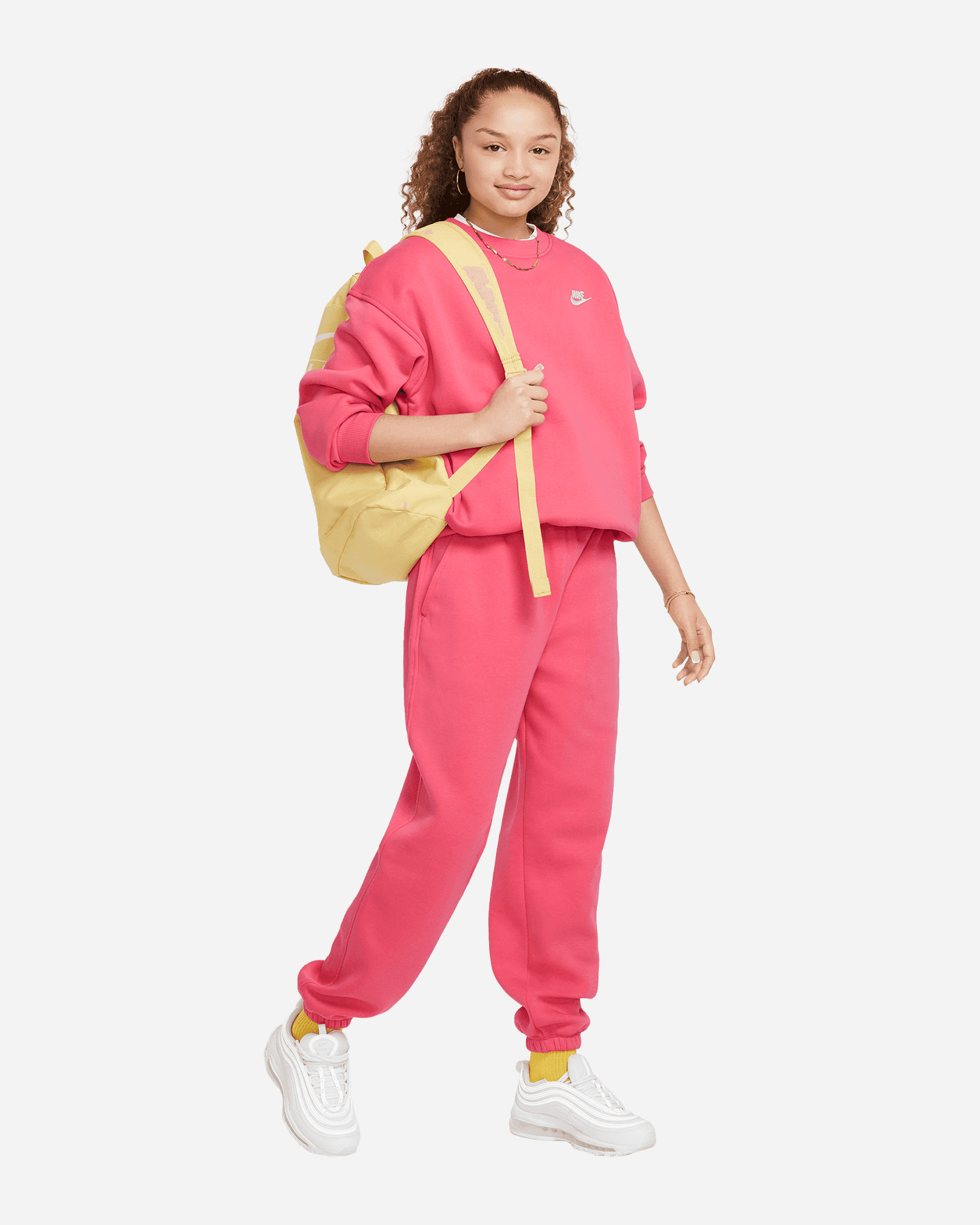Felpa NIKE OVER SMALL LOGO JR - Rosa - 3 | Cisalfa Sport