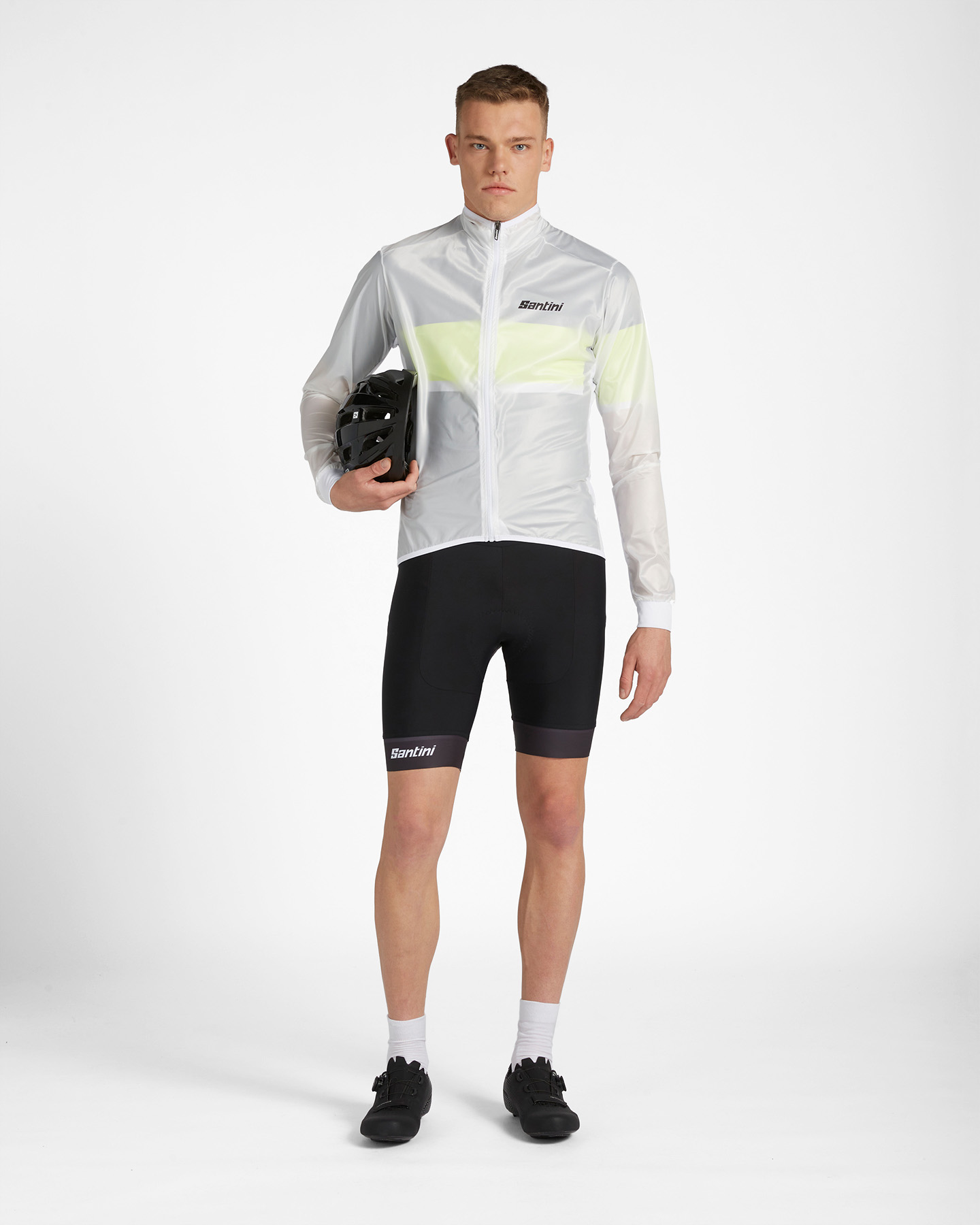 Giacca ciclismo SANTINI ANTI VENTO  - Bianco - 1 | Cisalfa Sport