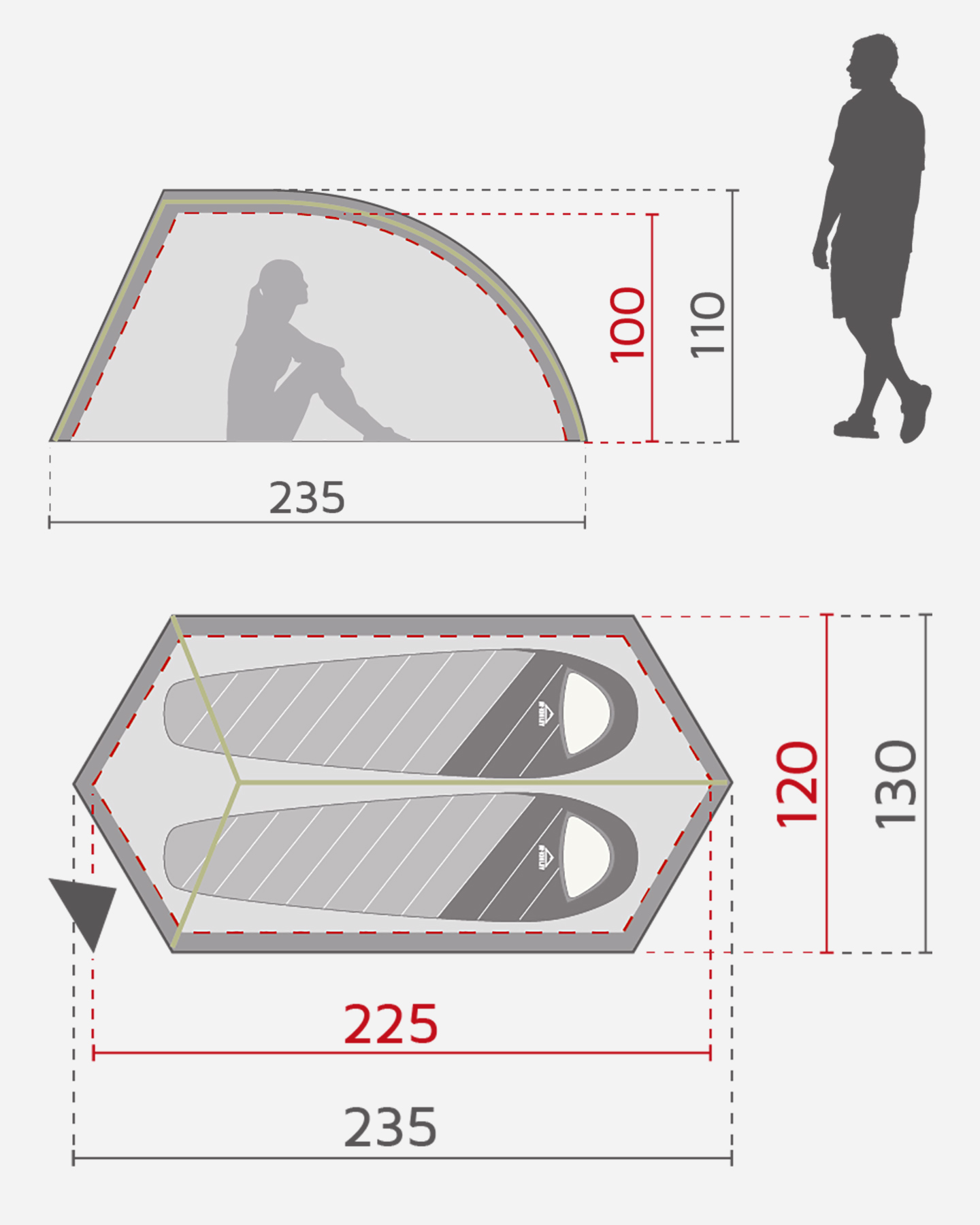Tenda MCKINLEY ESCAPE 10.2 - Verde - 3 | Cisalfa Sport