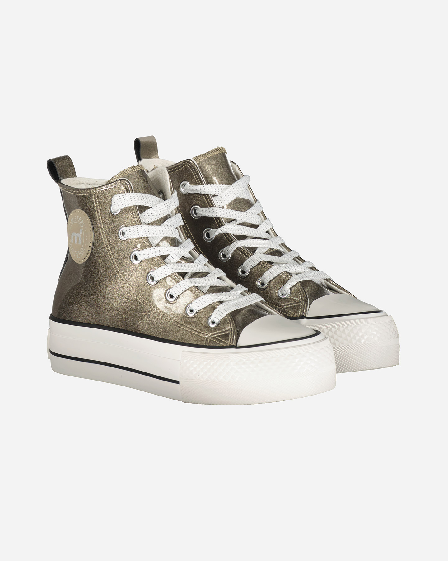 Scarpe sneakers MISTRAL STRIPES PLAT MID JR - Grigio - 1 | Cisalfa Sport