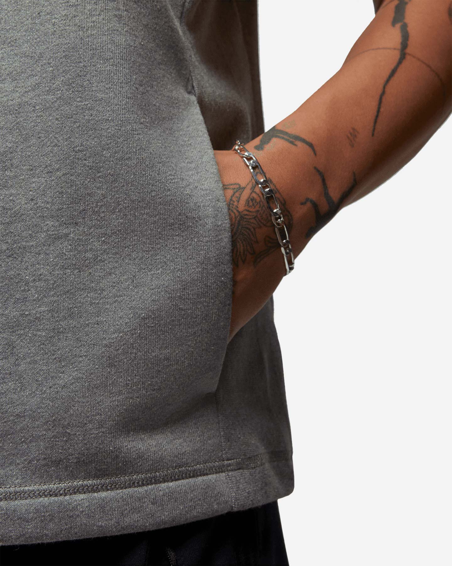 Felpa NIKE FLC JORDAN SLEEVELESS HOODIE M - Grigio - 5 | Cisalfa Sport