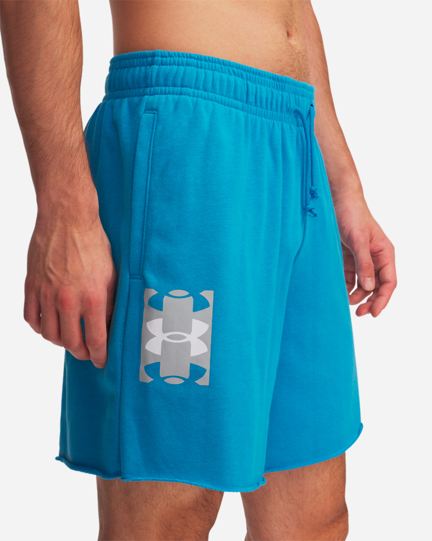 Pantaloncini UNDER ARMOUR RIVAL TERRY LOGO M - Azzurro - 3 | Cisalfa Sport