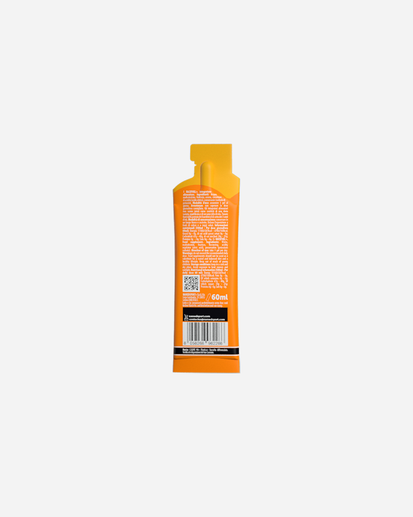 Energetico NAMED SPORT RACE FUEL GEL ORANGE 60ML - Arancione - 3 | Cisalfa Sport