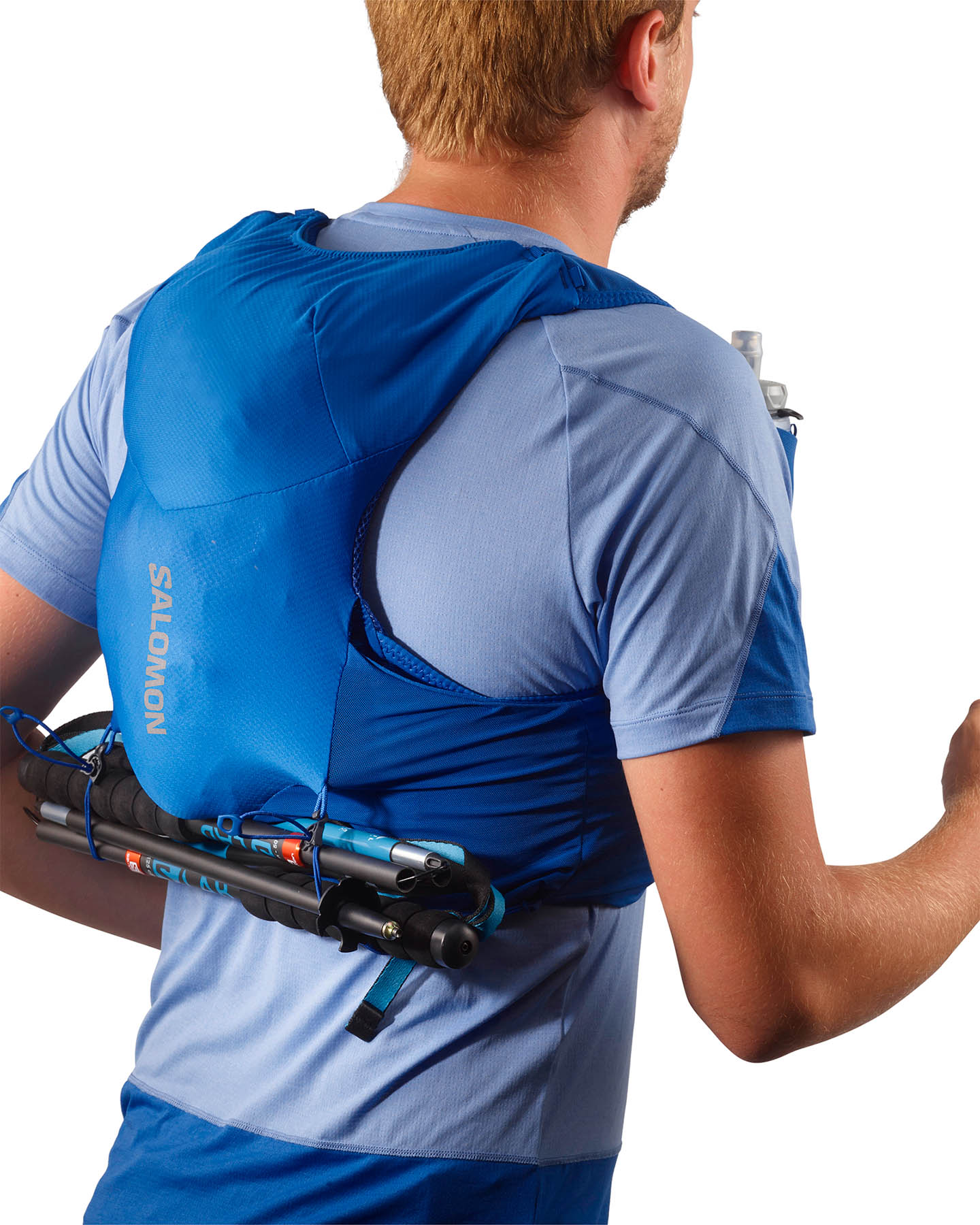 Zaino trail running SALOMON ADV SKIN 5 WITH FLASKS - Blu - 3 | Cisalfa Sport