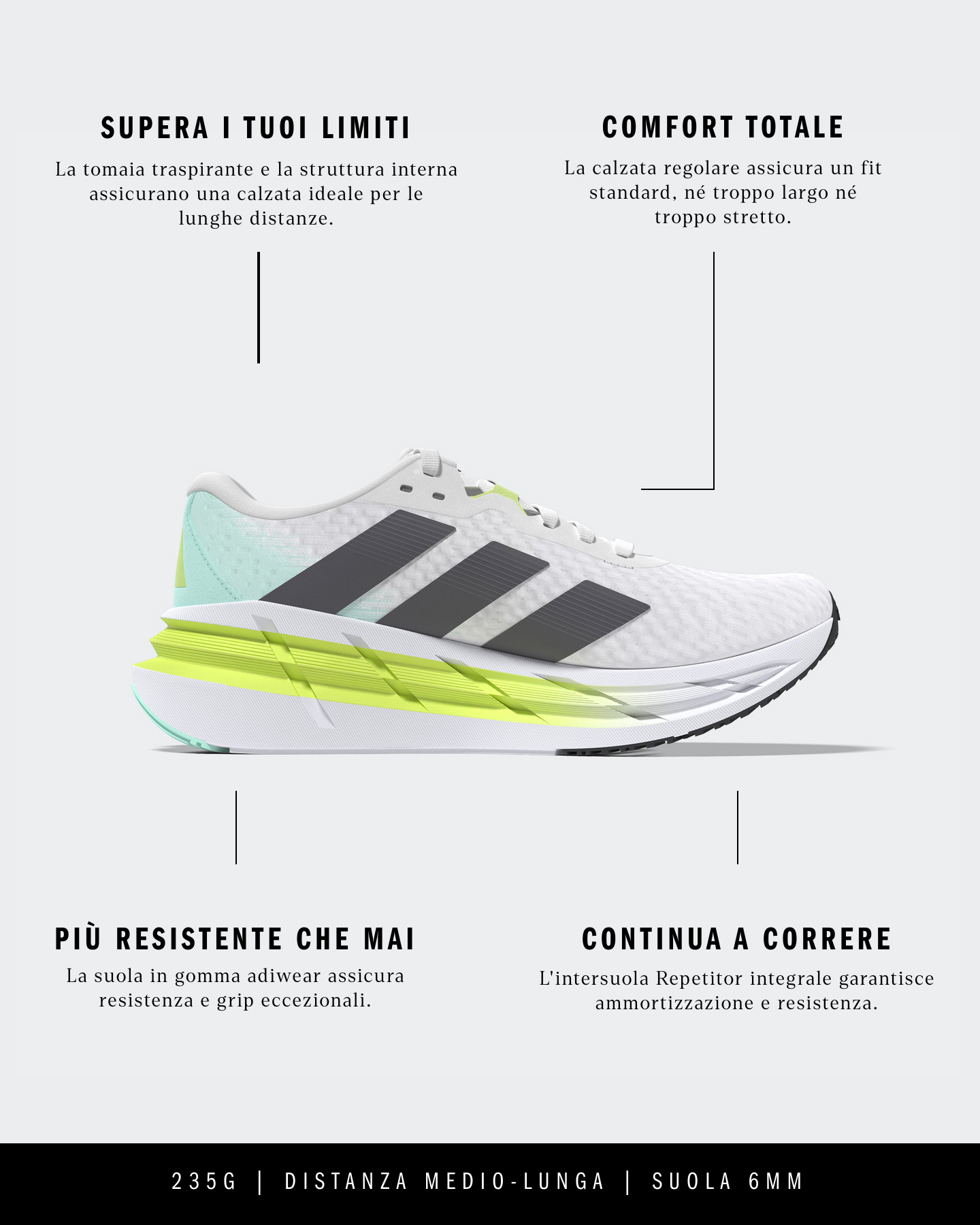 Scarpe running ADIDAS ADISTAR 3 W - 1 | Cisalfa Sport